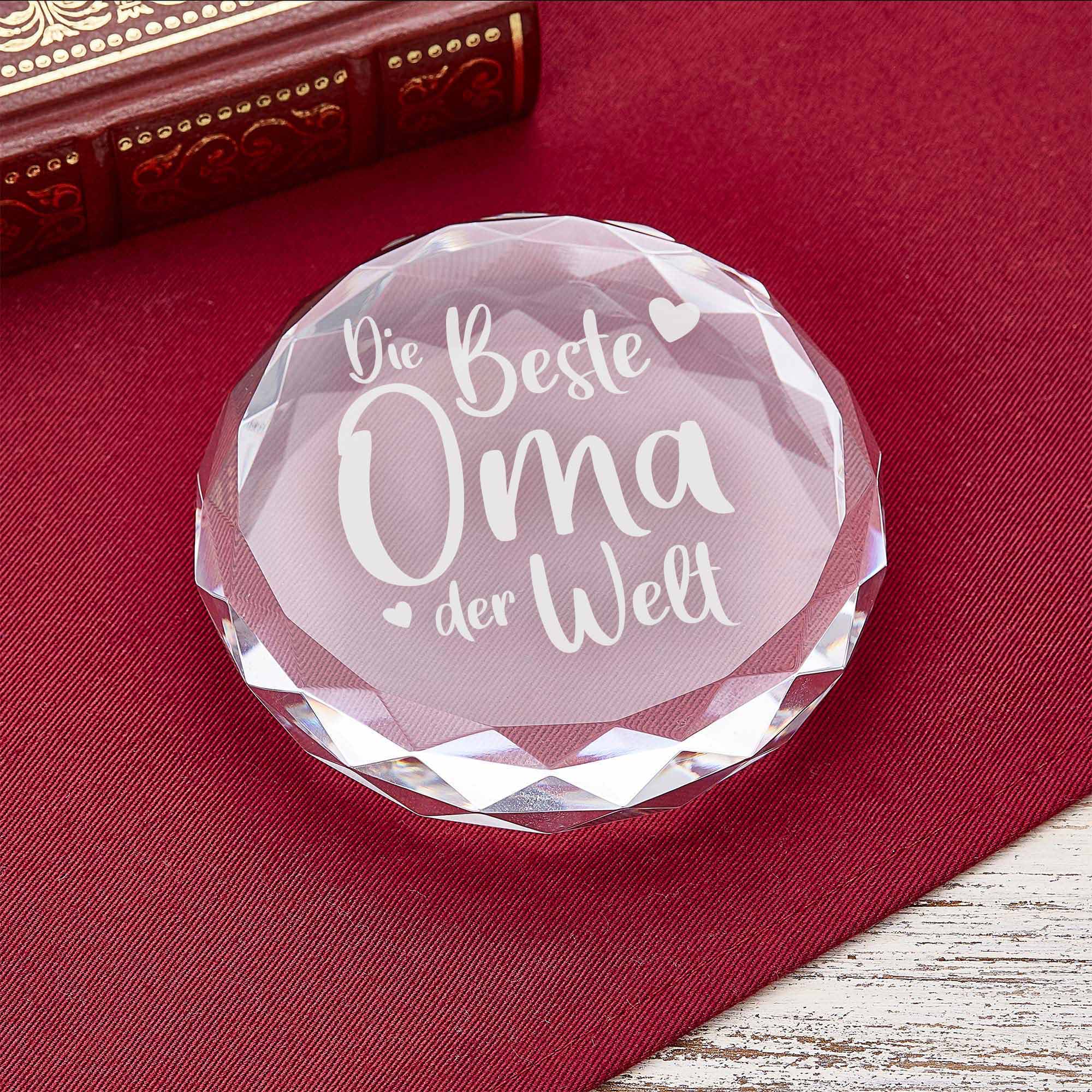 Kristall mit Gravur für die beste Oma 0006-0090-DE-0002 - 2