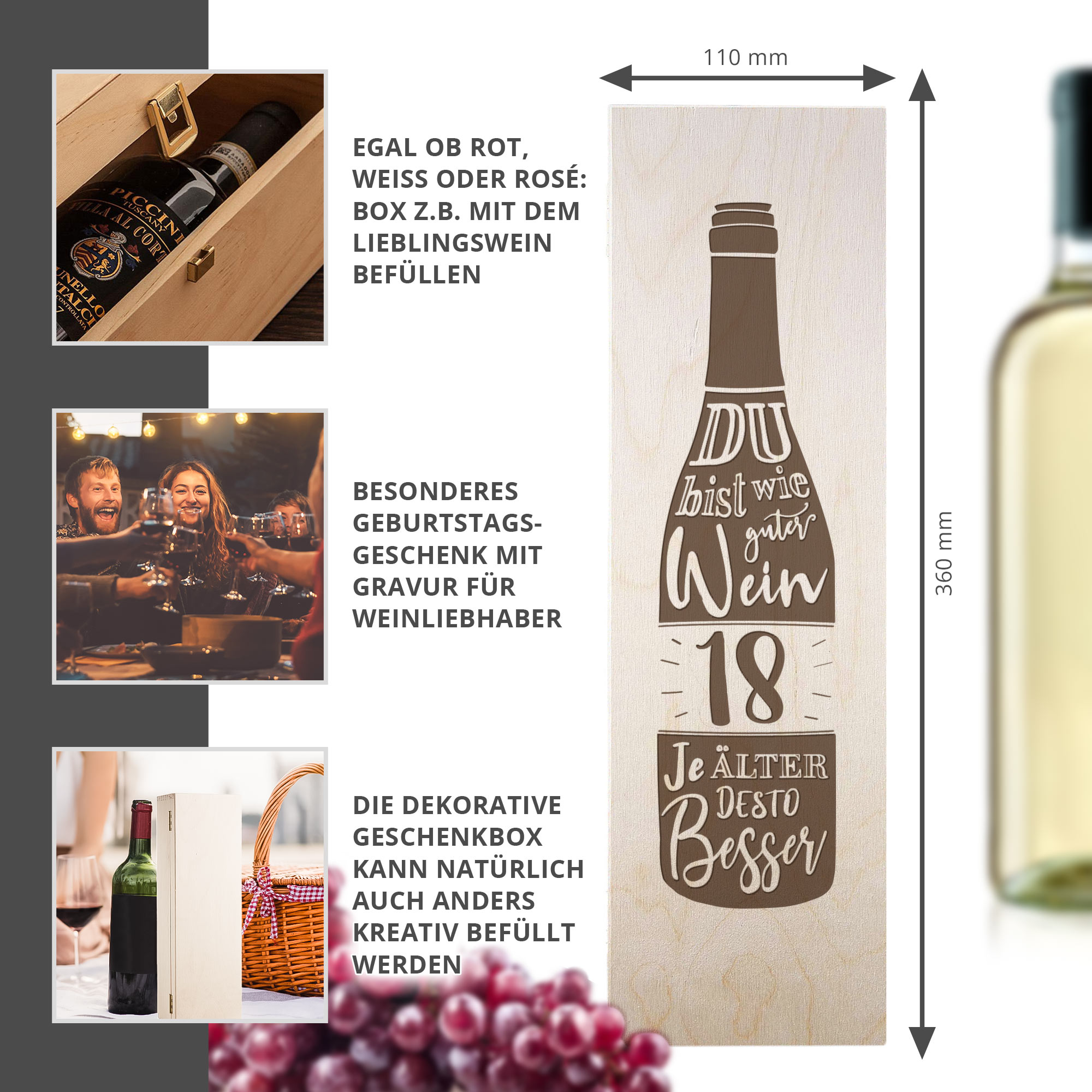 Weinkiste - 18. Geburtstag