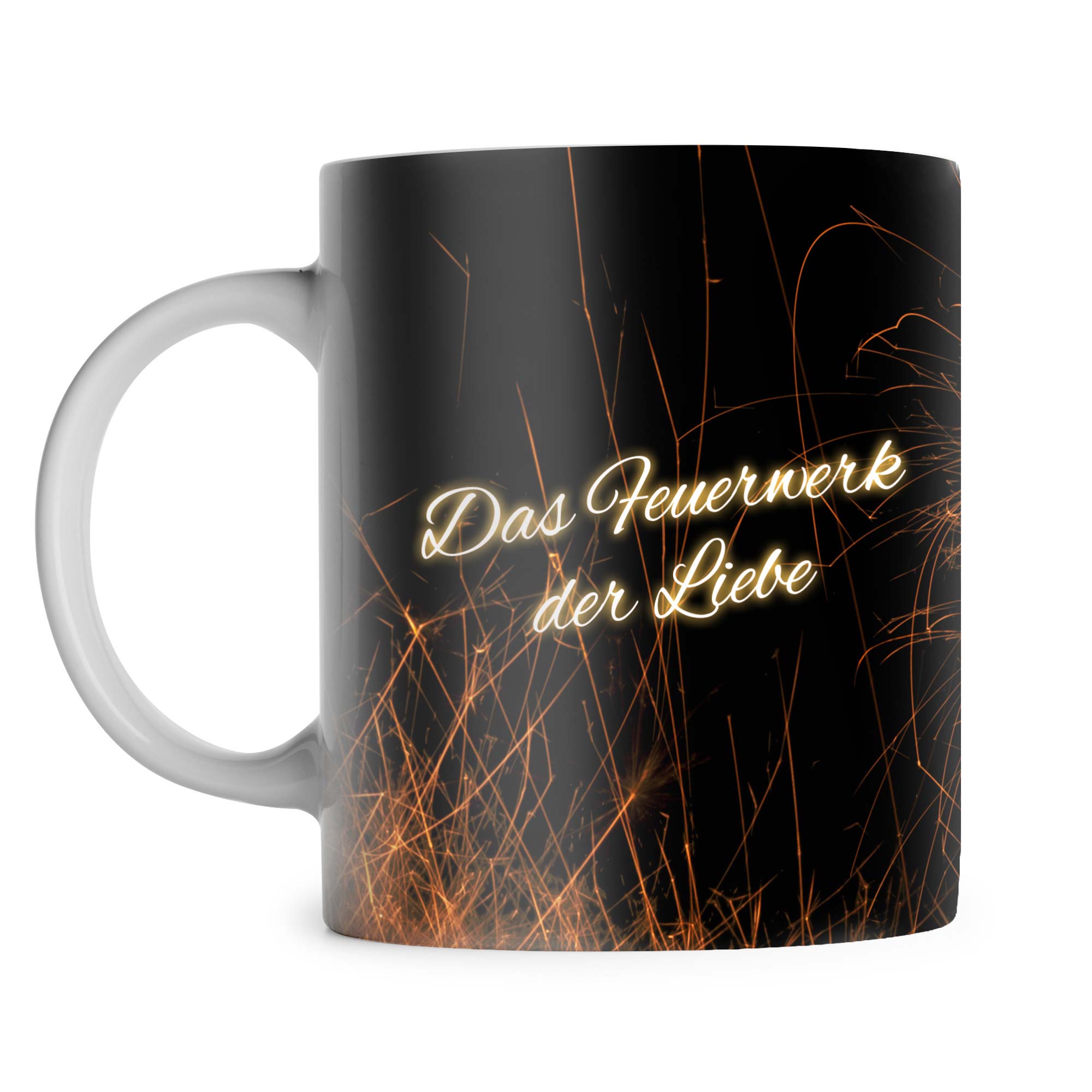 Feuerwerk der Liebe - personalisierte Tasse Feuerwerk der Liebe - personalisierte Tasse