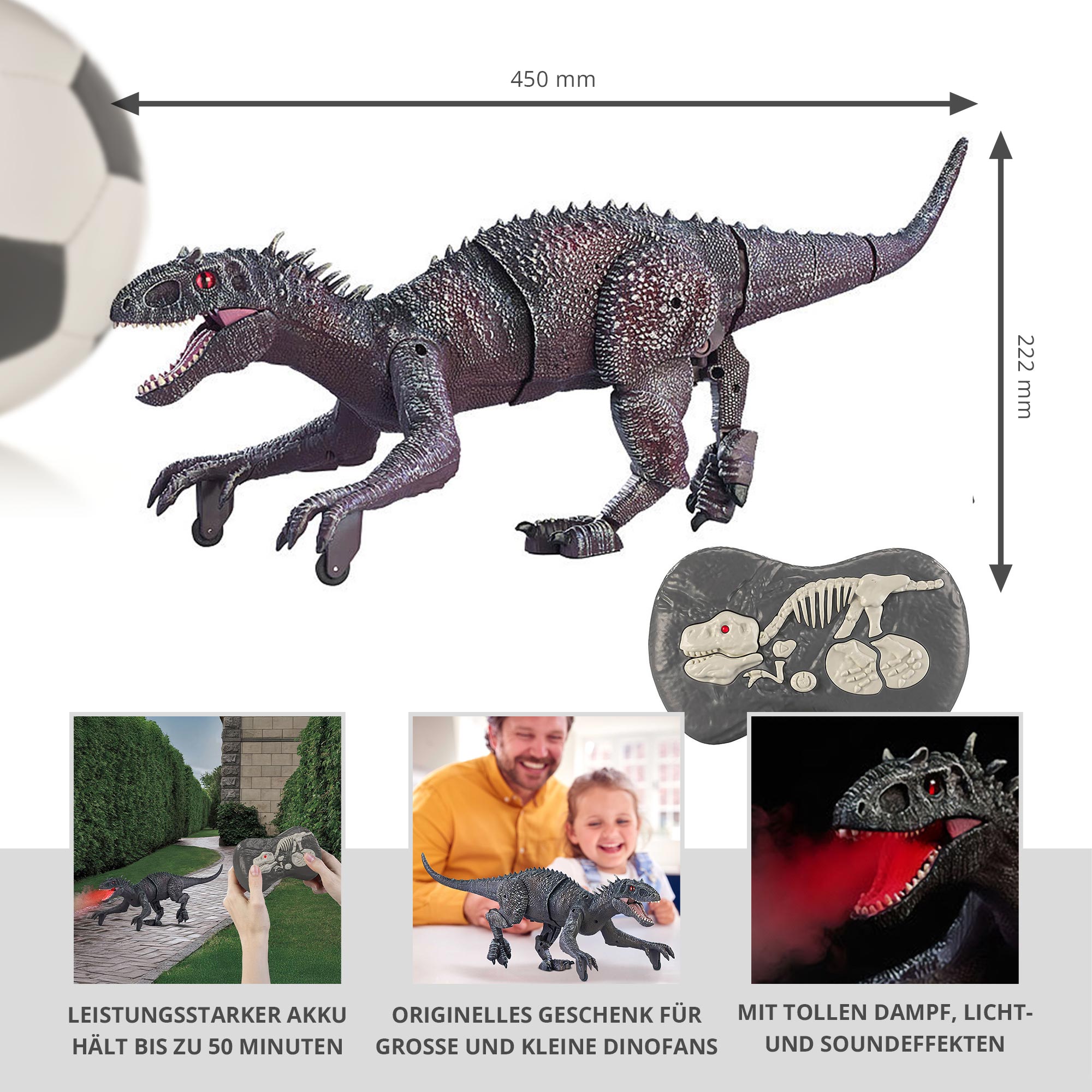 Ferngesteuerter XXL Dinosaurier mit Soundeffekt