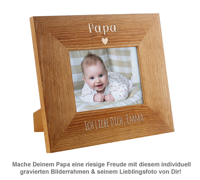 Personalisierter Bilderrahmen - Papa mit Herz 3023 - 1