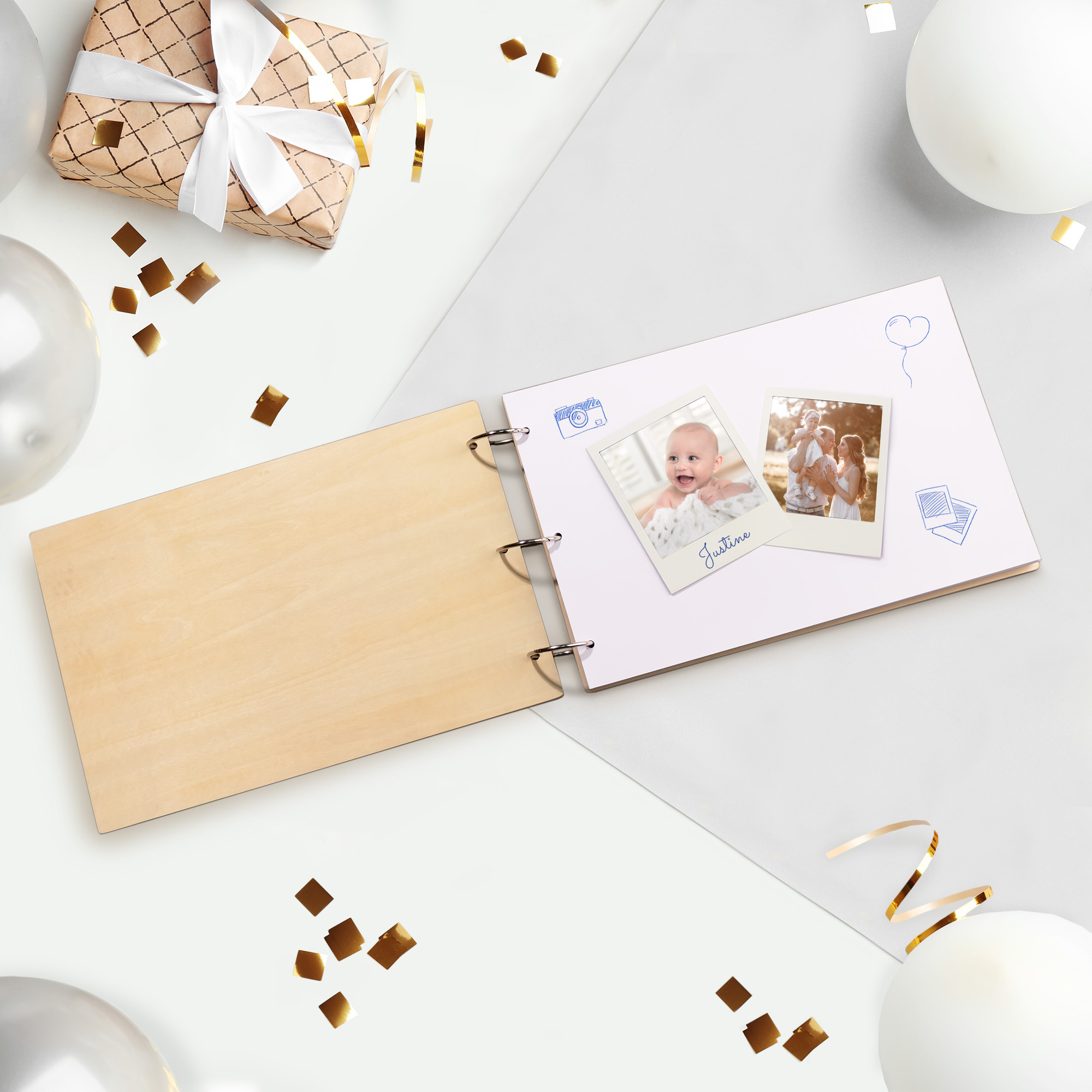 Gästebuch mit Holzcover - Fotobuch 0021-0004-EU-0000