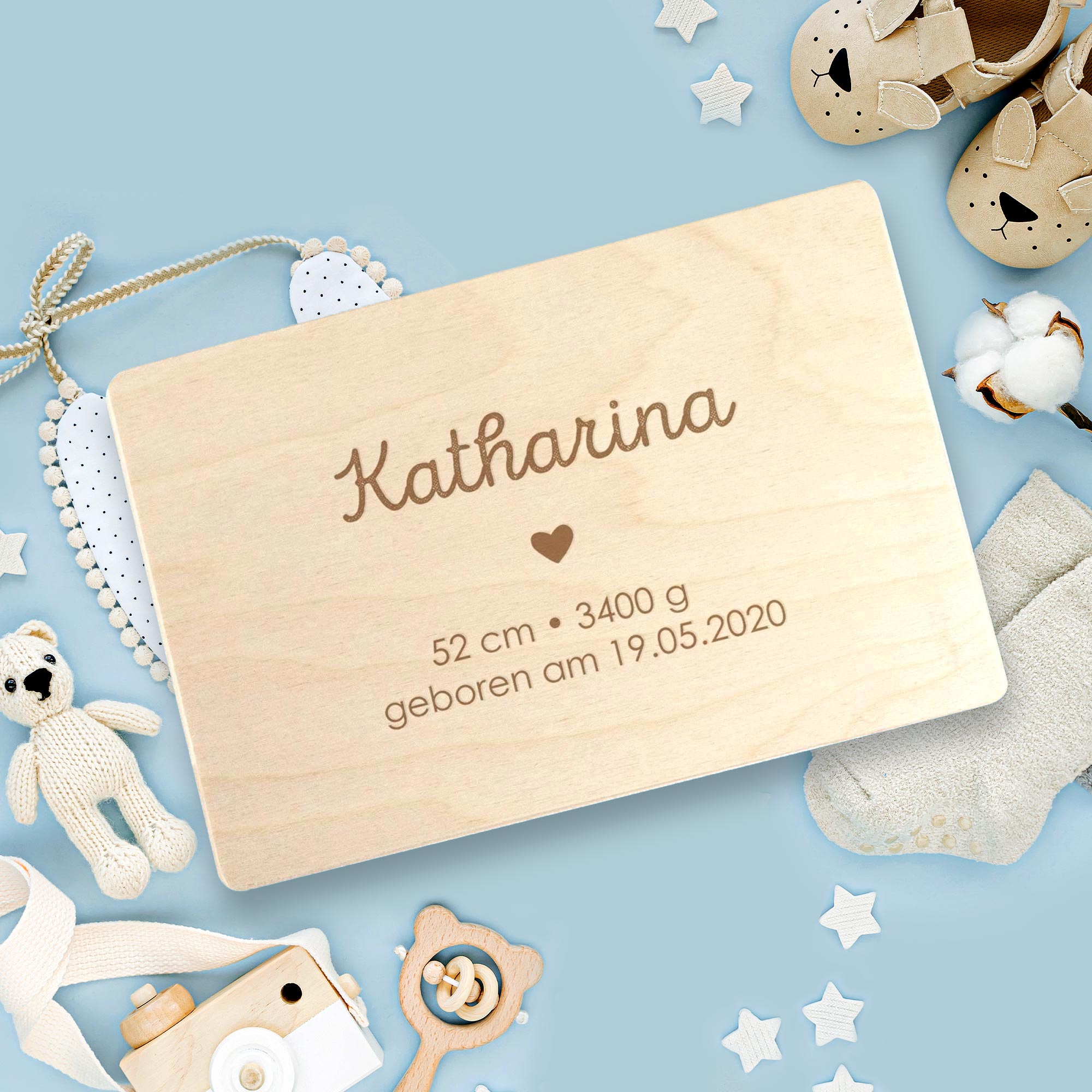 Memory Box zur Geburt - Herz