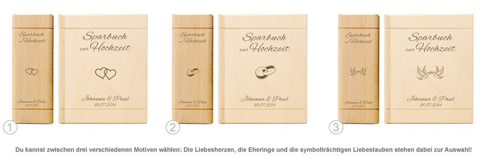 Personalisiertes Sparbuch zur Hochzeit 1704 - 1