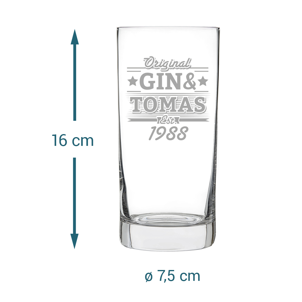 Cocktailglas mit Gravur - Gin 3965 - 4