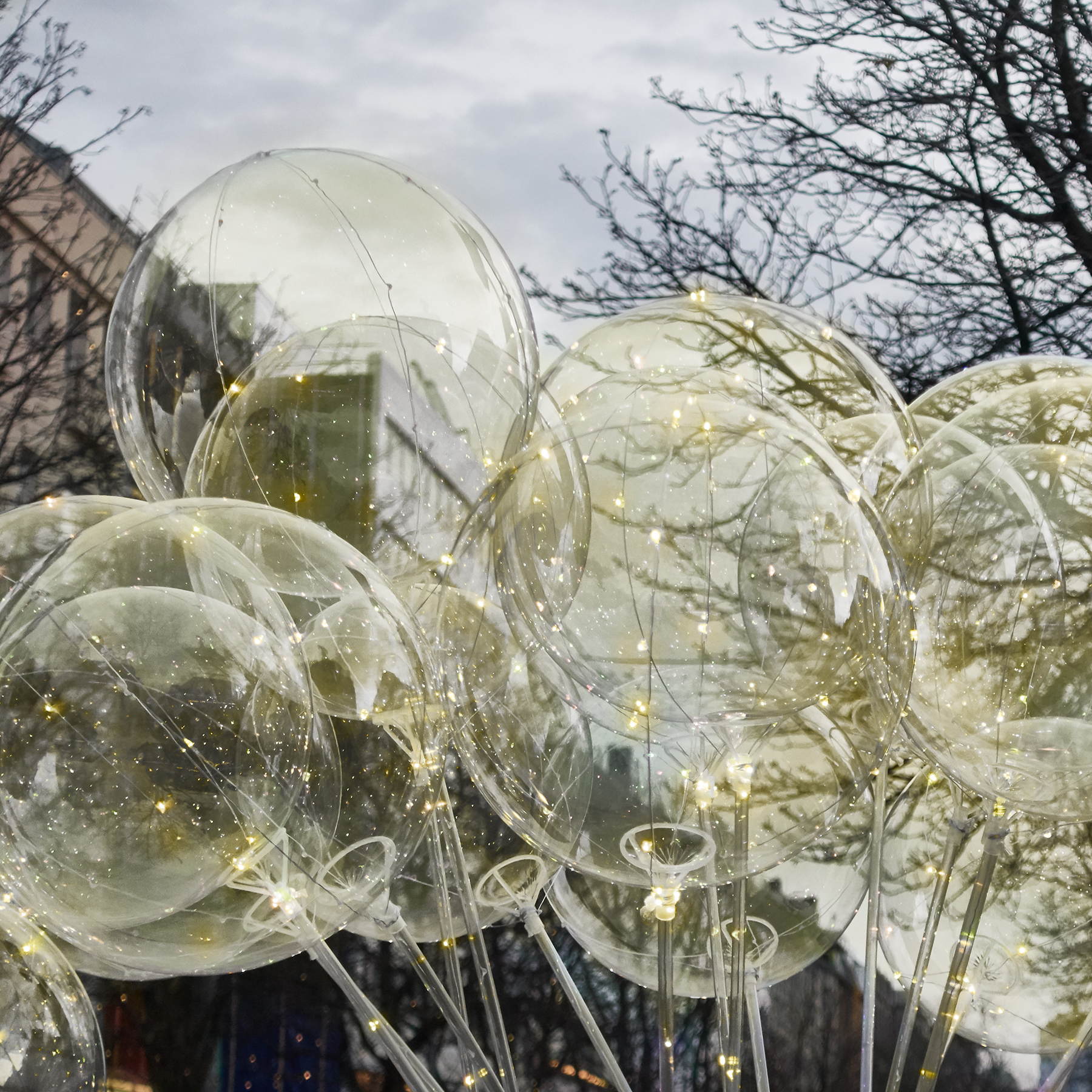 Luftballon mit Lichterkette - LED Ballon 3837 - 3