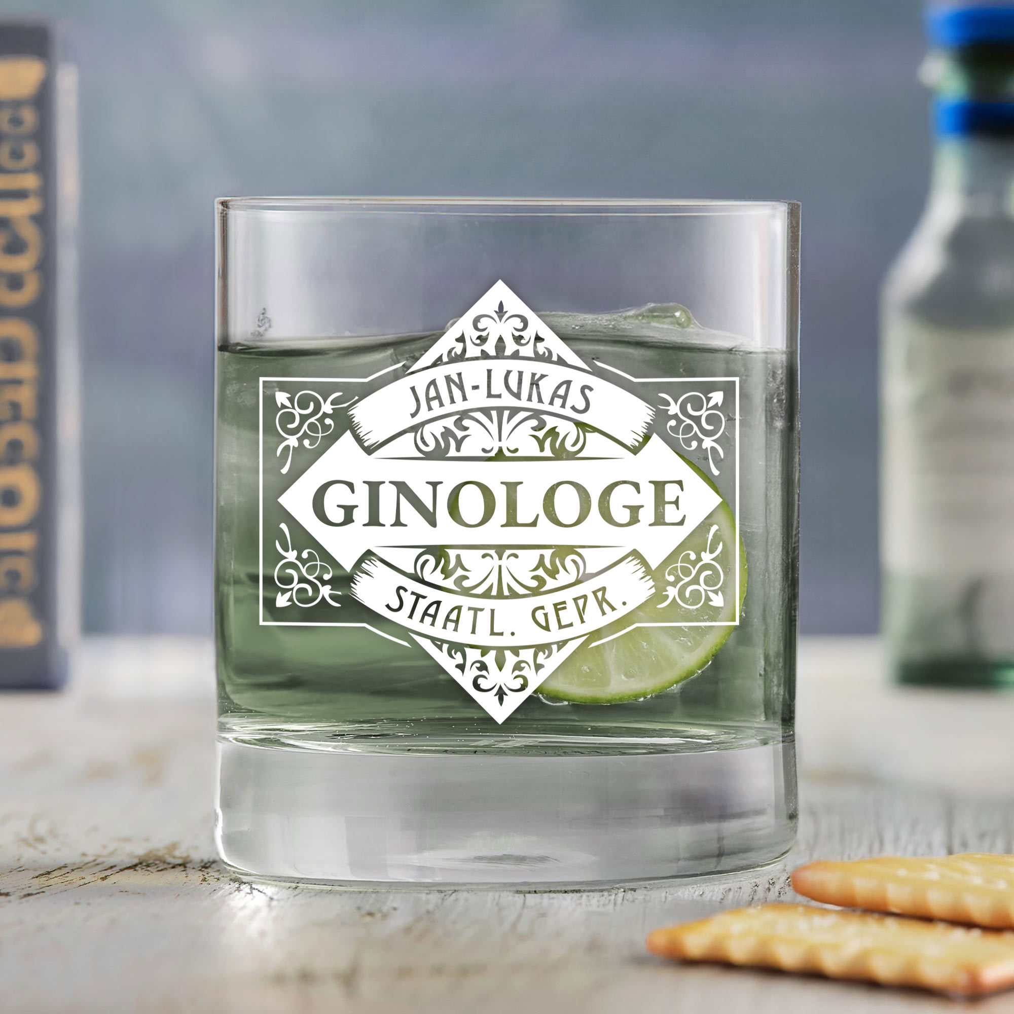 Gin Glas Tumbler mit Gravur - Ginologe