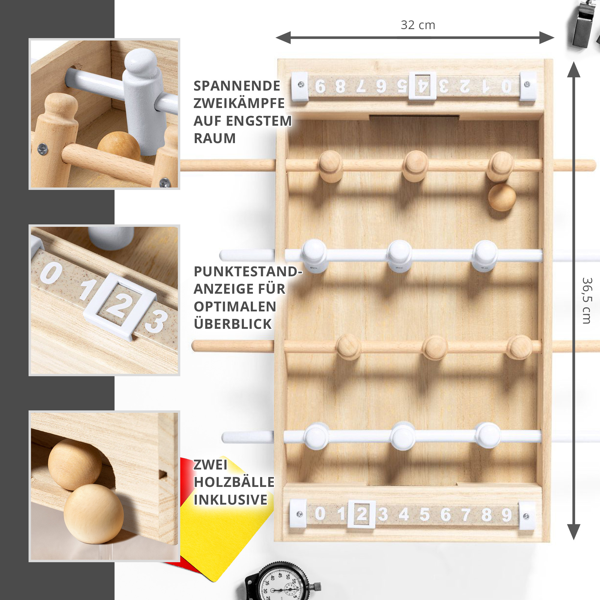 Mini Tischkicker aus Holz