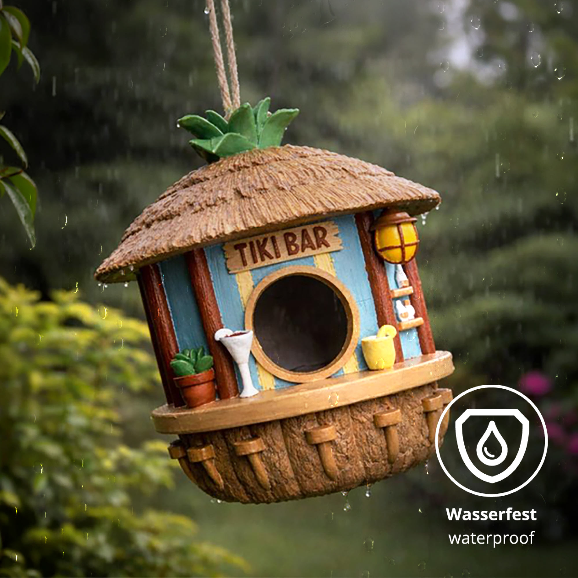 Tikibar Vogelhaus - Nistkasten & Futterhaus für Vögel