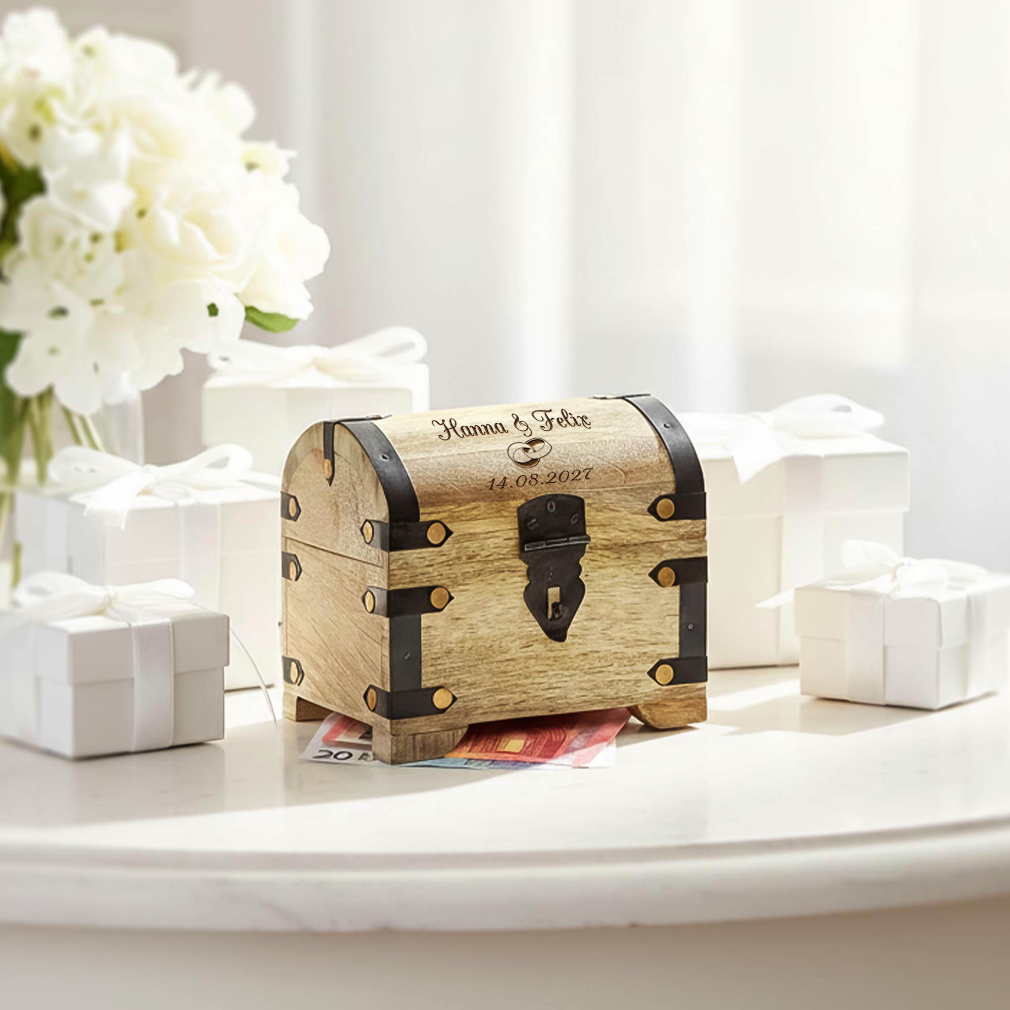 Geld Schatztruhe zur Hochzeit