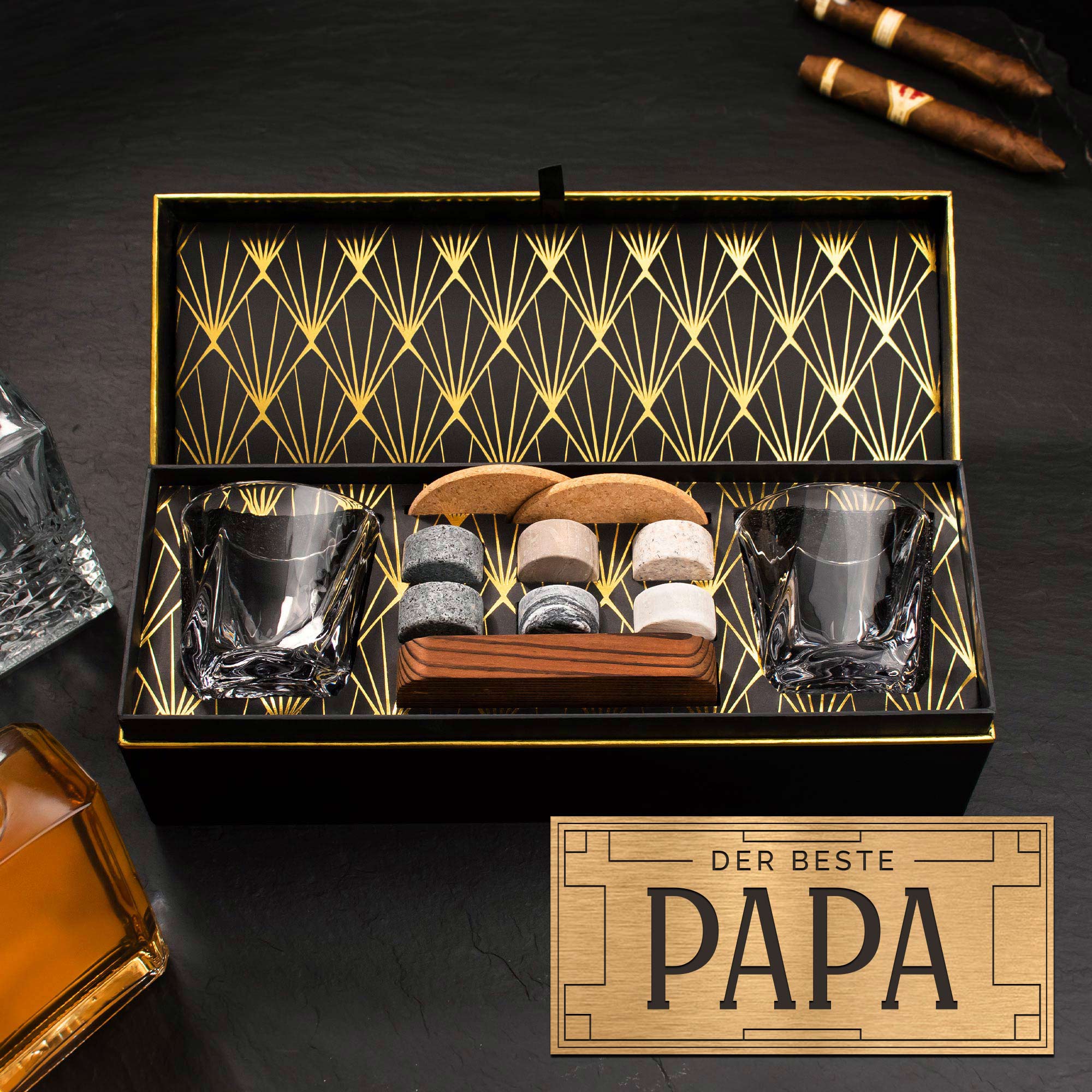 Whisky Geschenkset Deluxe - Bester Papa
