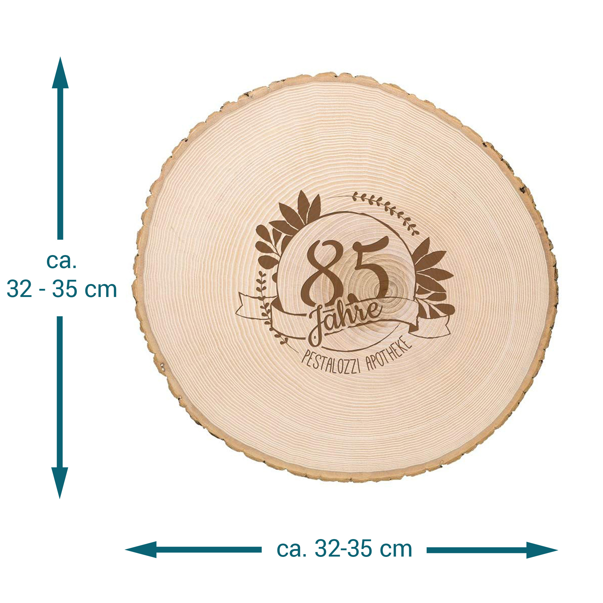 XXL Baumscheibe mit Gravur - Jubiläum 4089 - 9