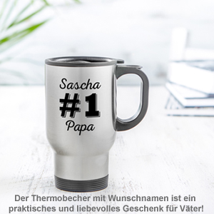 Thermobecher personalisiert - Nummer 1 Papa 2811 - 1