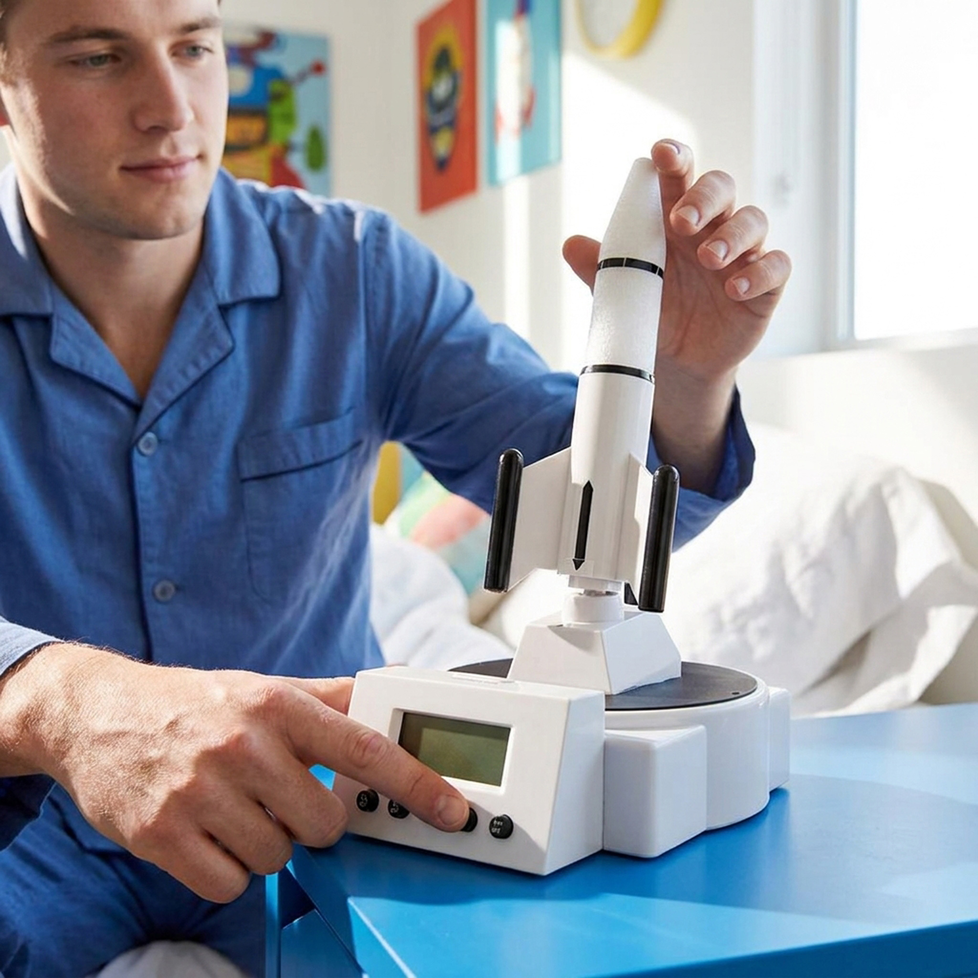 Wecker mit Rakete Wecker mit Rakete