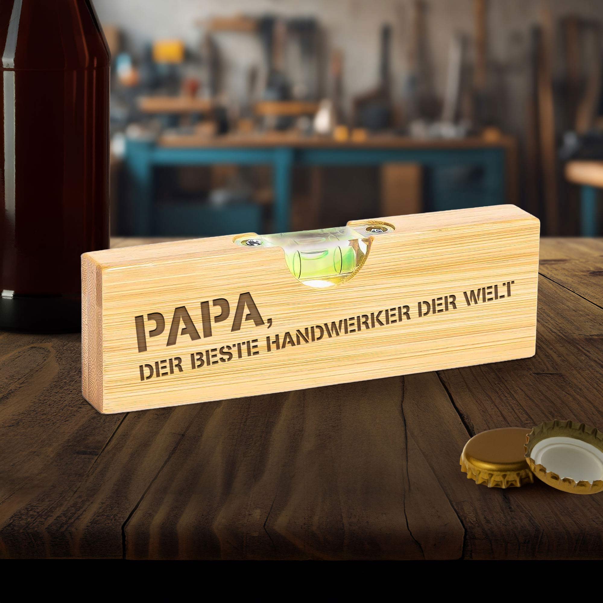 Wasserwaage mit Flaschenöffner - Bester Papa
