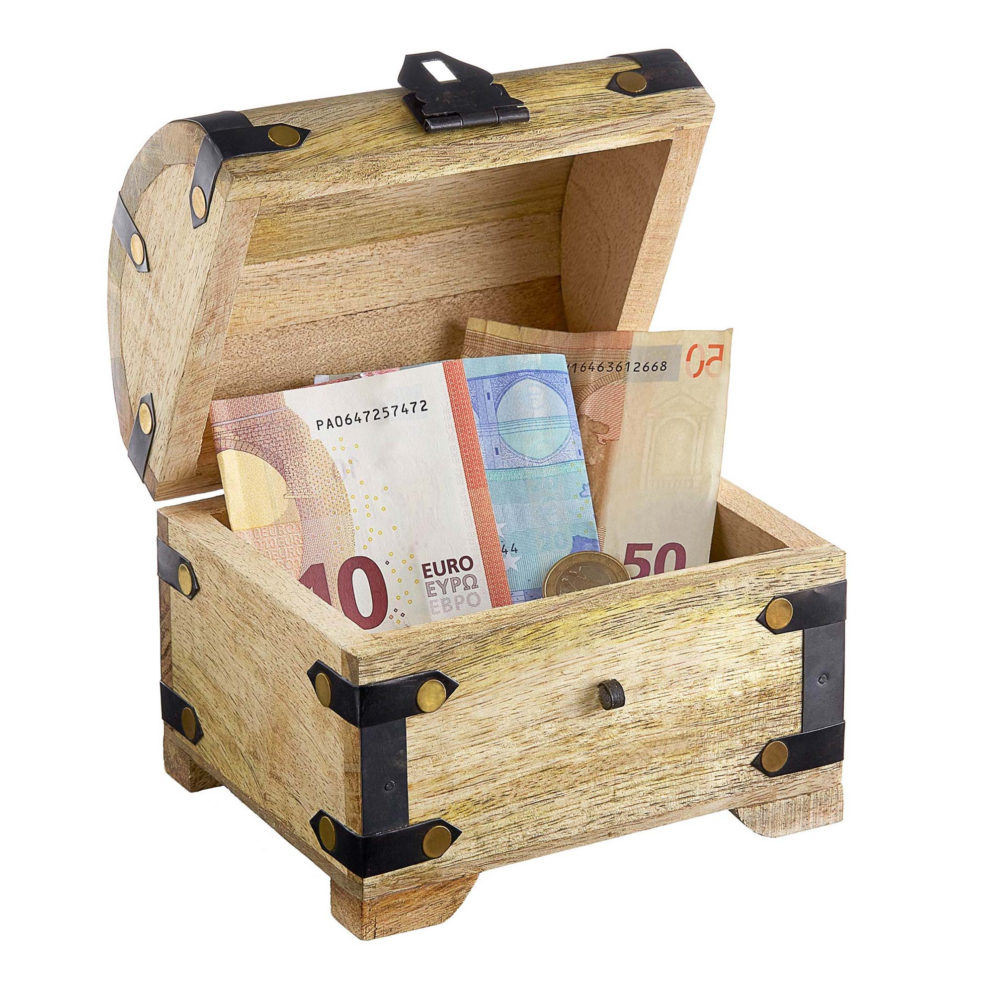 Geld Schatztruhe - Liebestauben Gravur