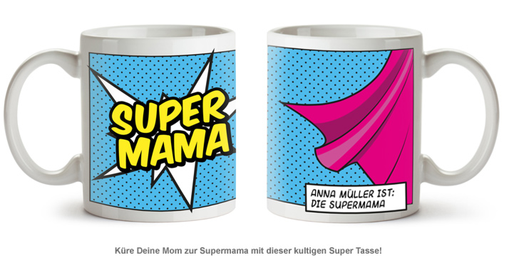 Personalisierte Supercape Tasse - Mama 2287 - 1
