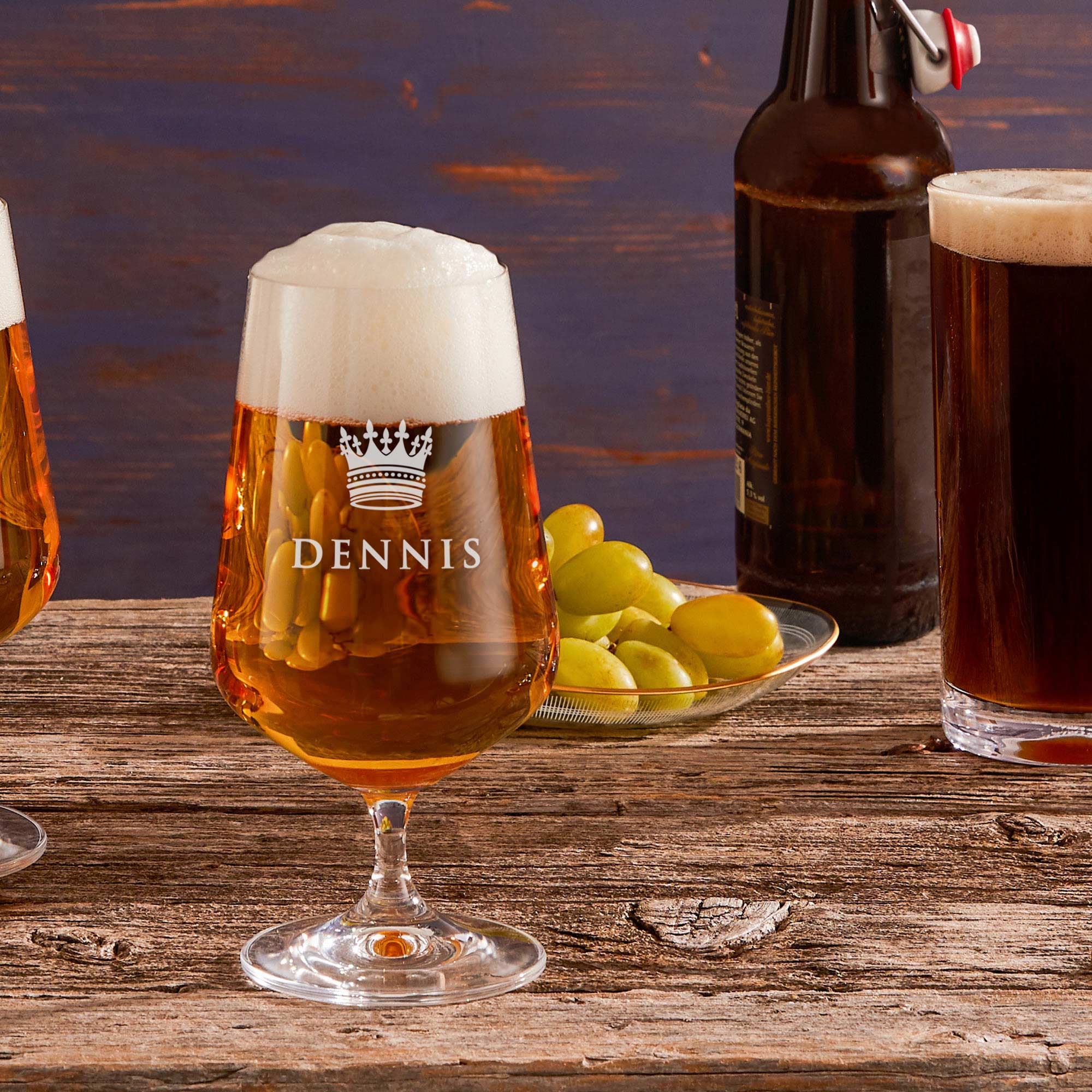 Bierglas mit Gravur - König Krone Bierglas mit Gravur - König Krone
