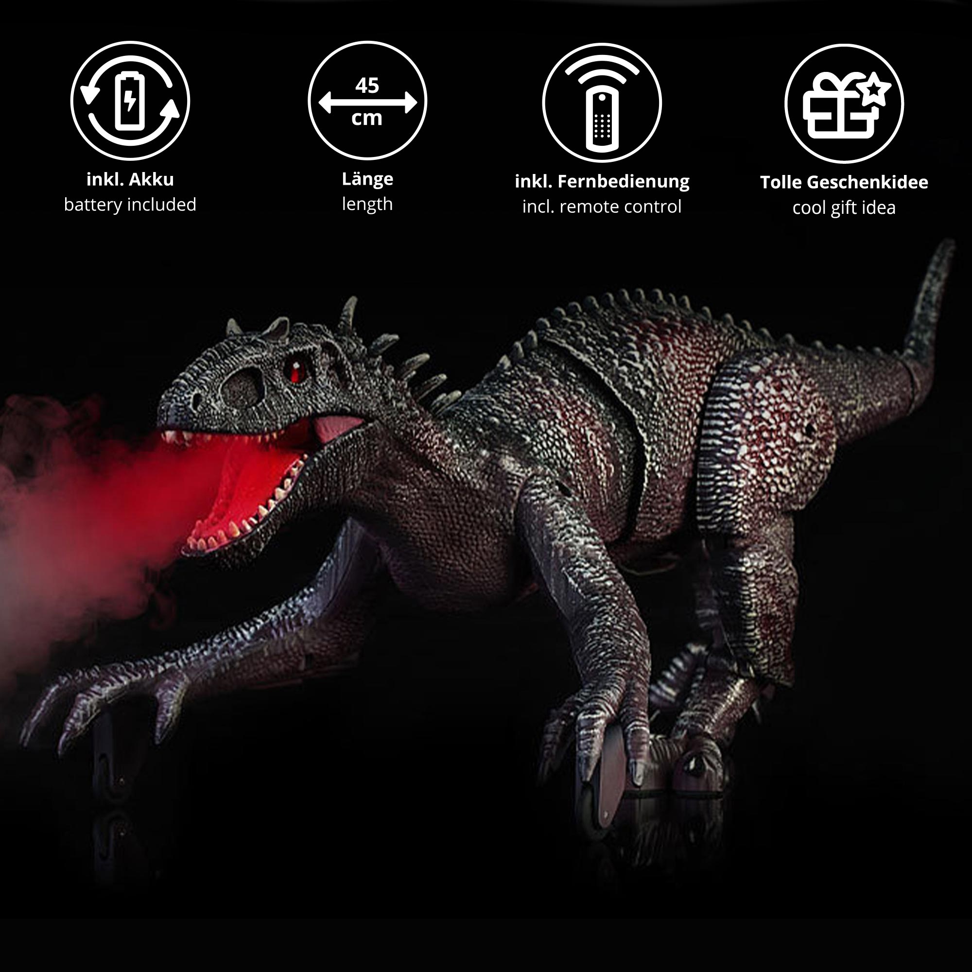 Ferngesteuerter XXL Dinosaurier mit Soundeffekt