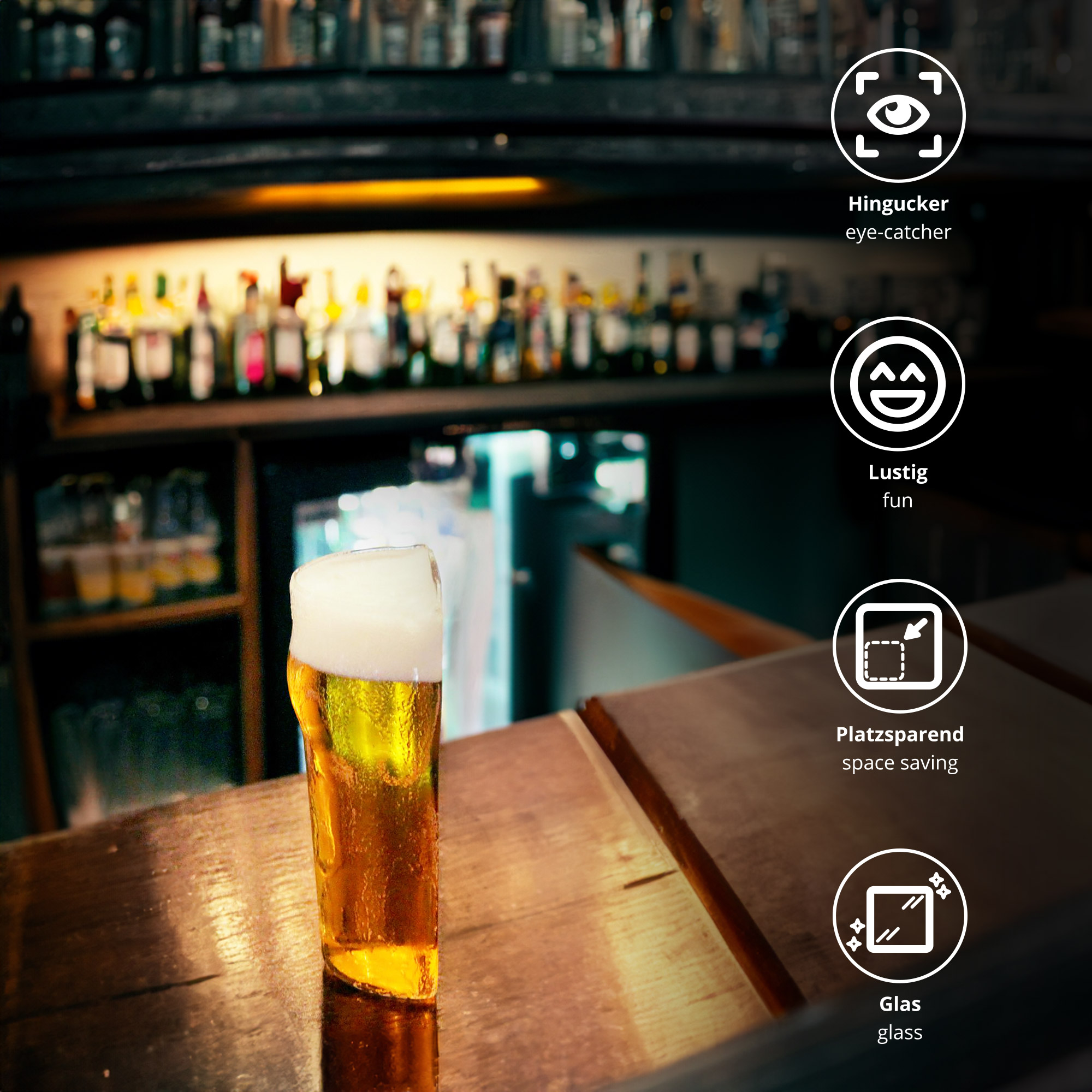 Halbes Bier - Half Pint Bierglas Halbes Bier - Half Pint Bierglas