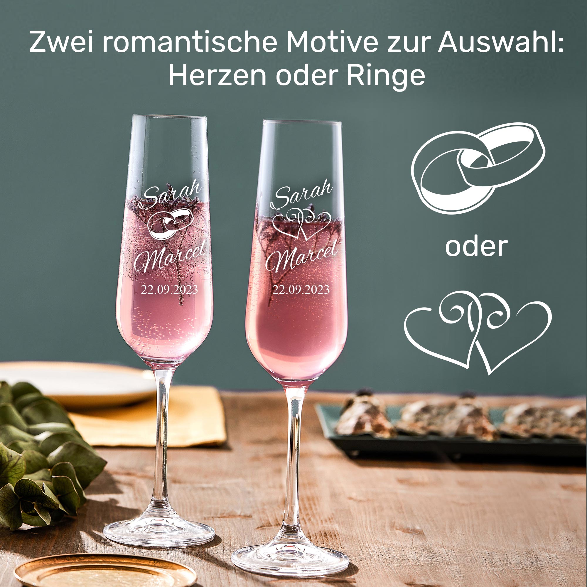 Sektgläser zur Hochzeit