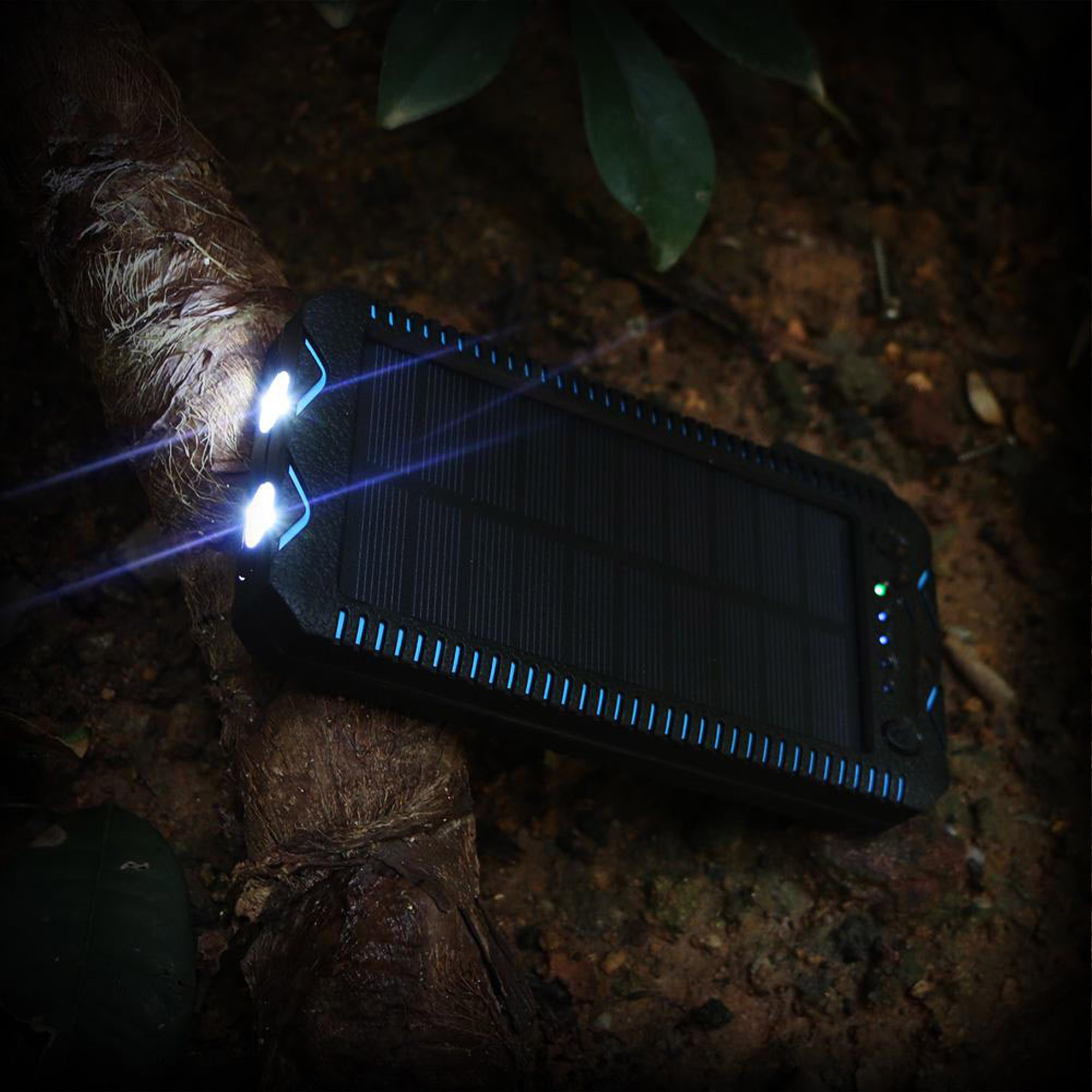 Solar Powerbank mit Taschenlampe
