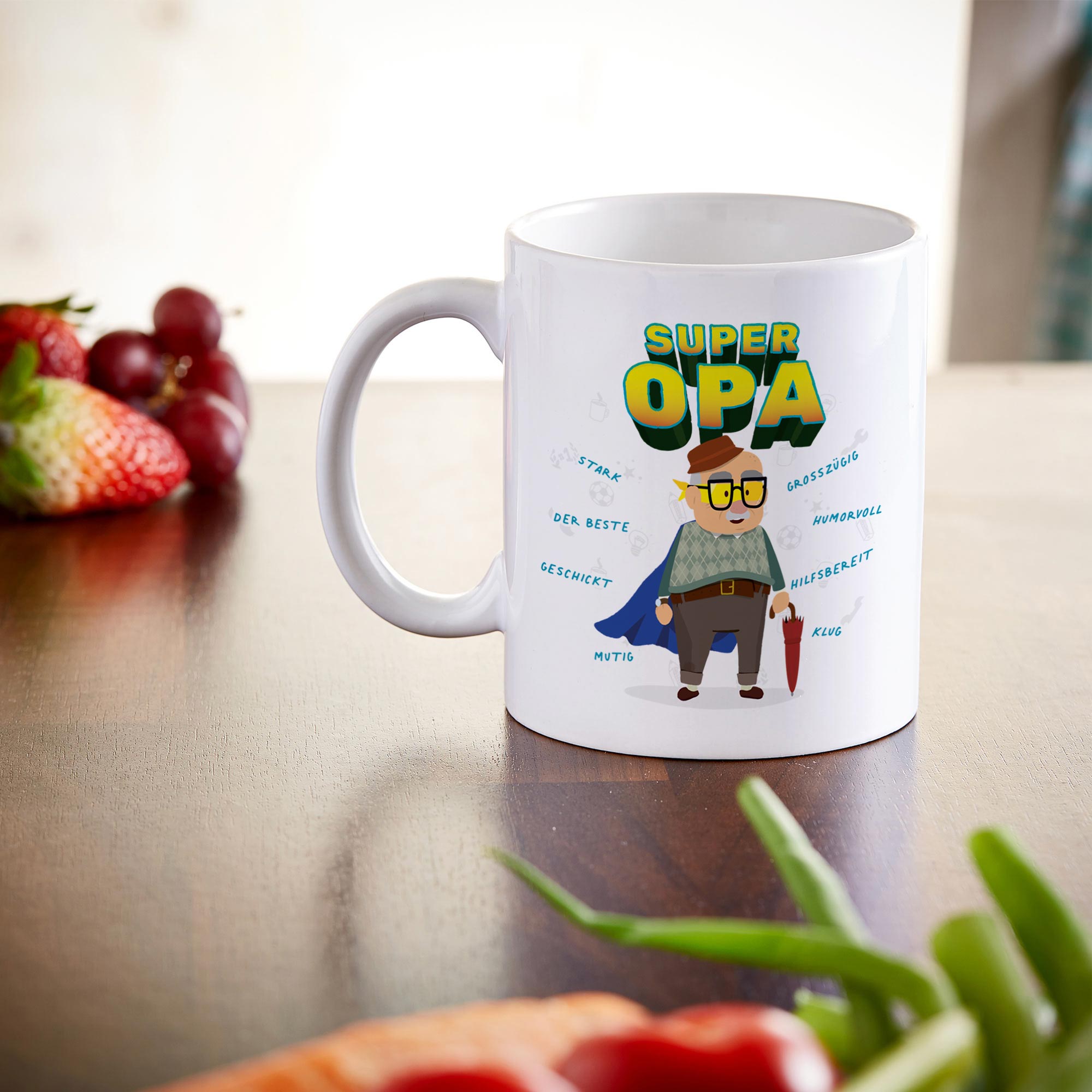 Tasse - Weiß - Super Opa - Standard