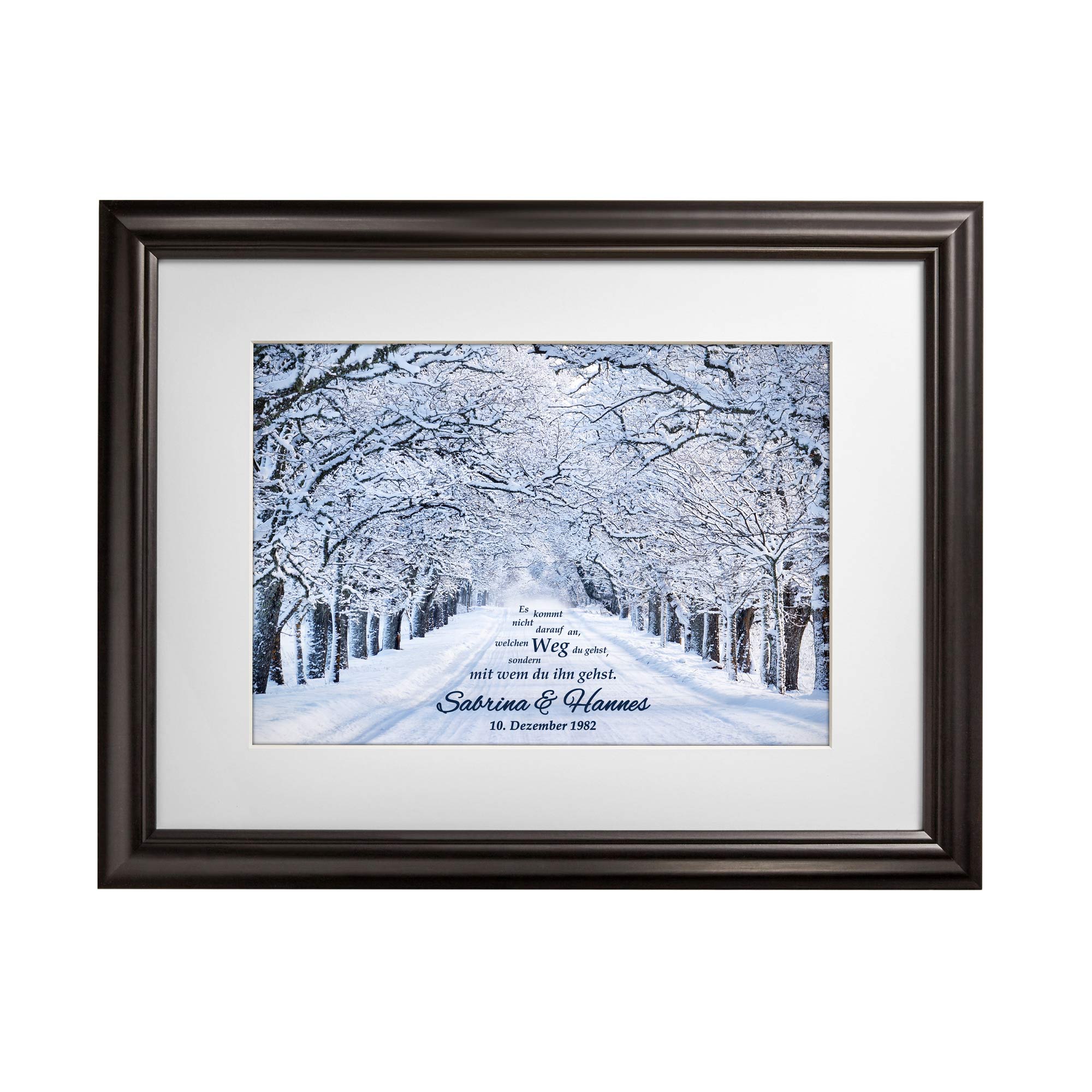 Gemeinsamer Weg Winterbild - personalisiert