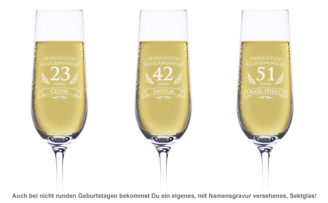 Sektglas zum Geburtstag 1443 - 1