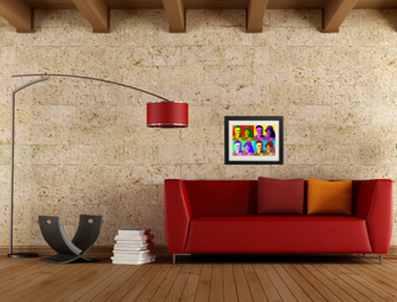 Personalisiertes Pop-Art Bild für Paare
