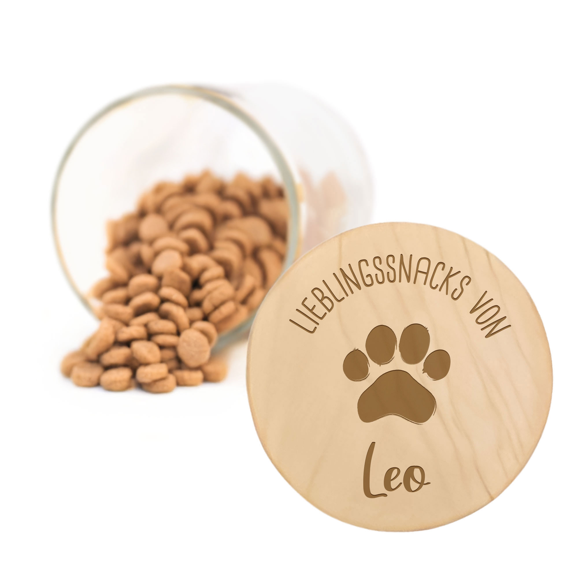 Vorratsglas mit Gravur - Katzensnacks Vorratsglas mit Gravur - Katzensnacks