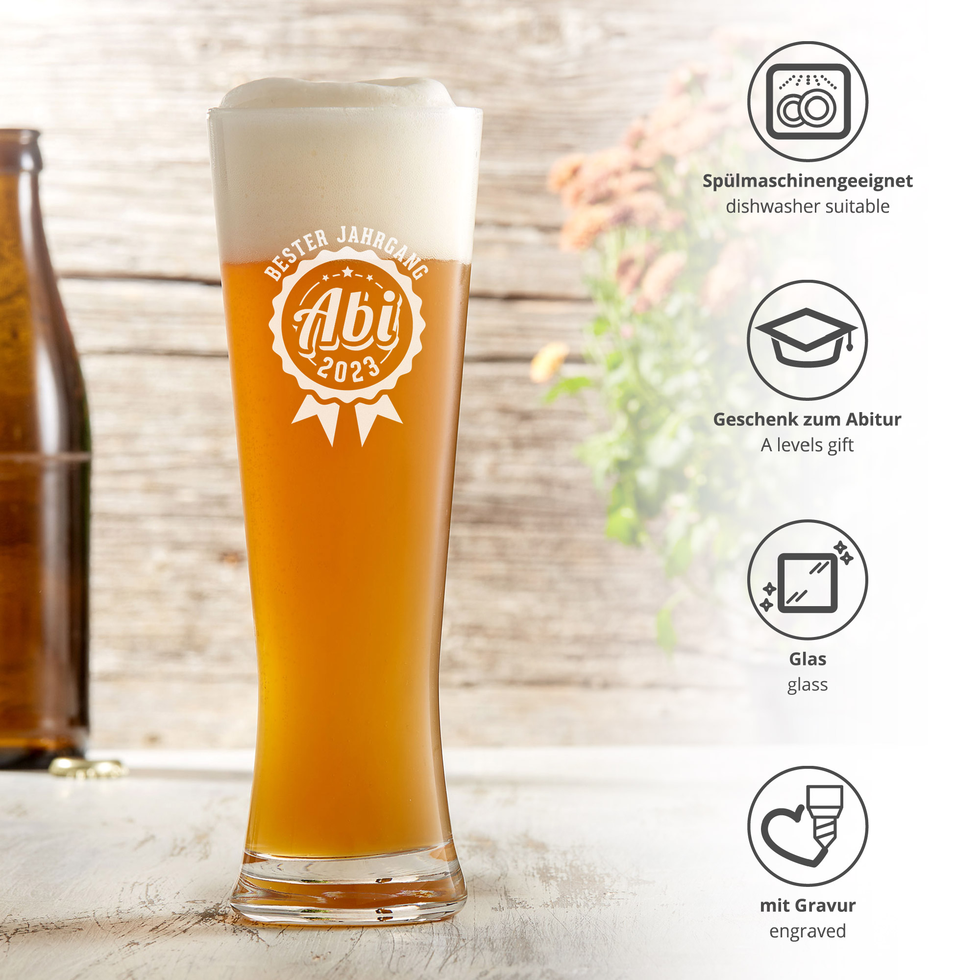 Weizenbierglas - Abitur - Bester Jahrgang - Standard