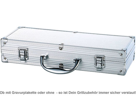 Deluxe Grillbesteck im Koffer - Grillmeister Gravur 1719 - 2