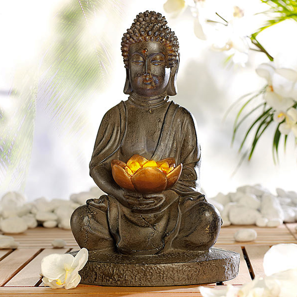 LED Buddha Statue mit Solarbetrieb 3615_2