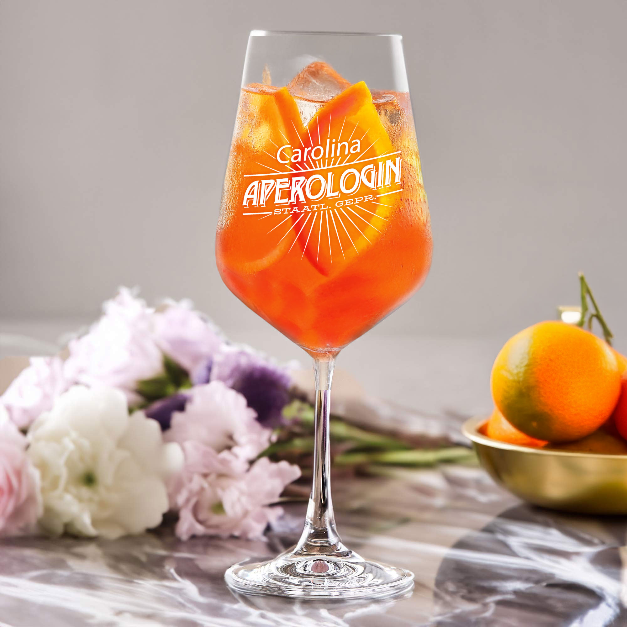 Weinglas mit Gravur - Aperologin