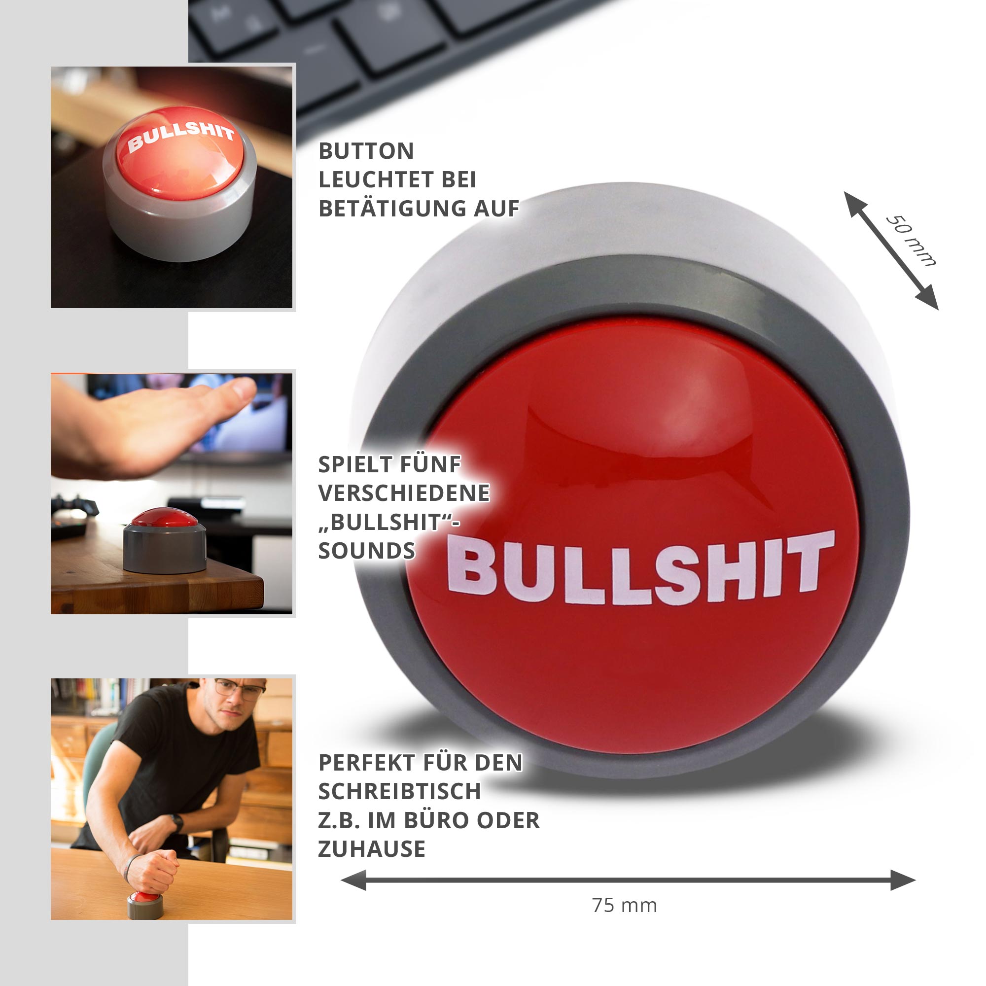 Buzzer mit Sound - Bullshit Button