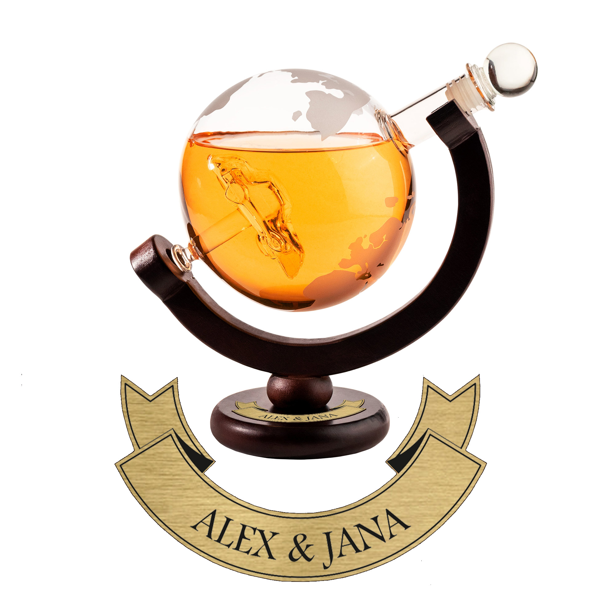 Whisky Globus Karaffe mit Gravur - Auto Whisky Globus Karaffe mit Gravur - Auto