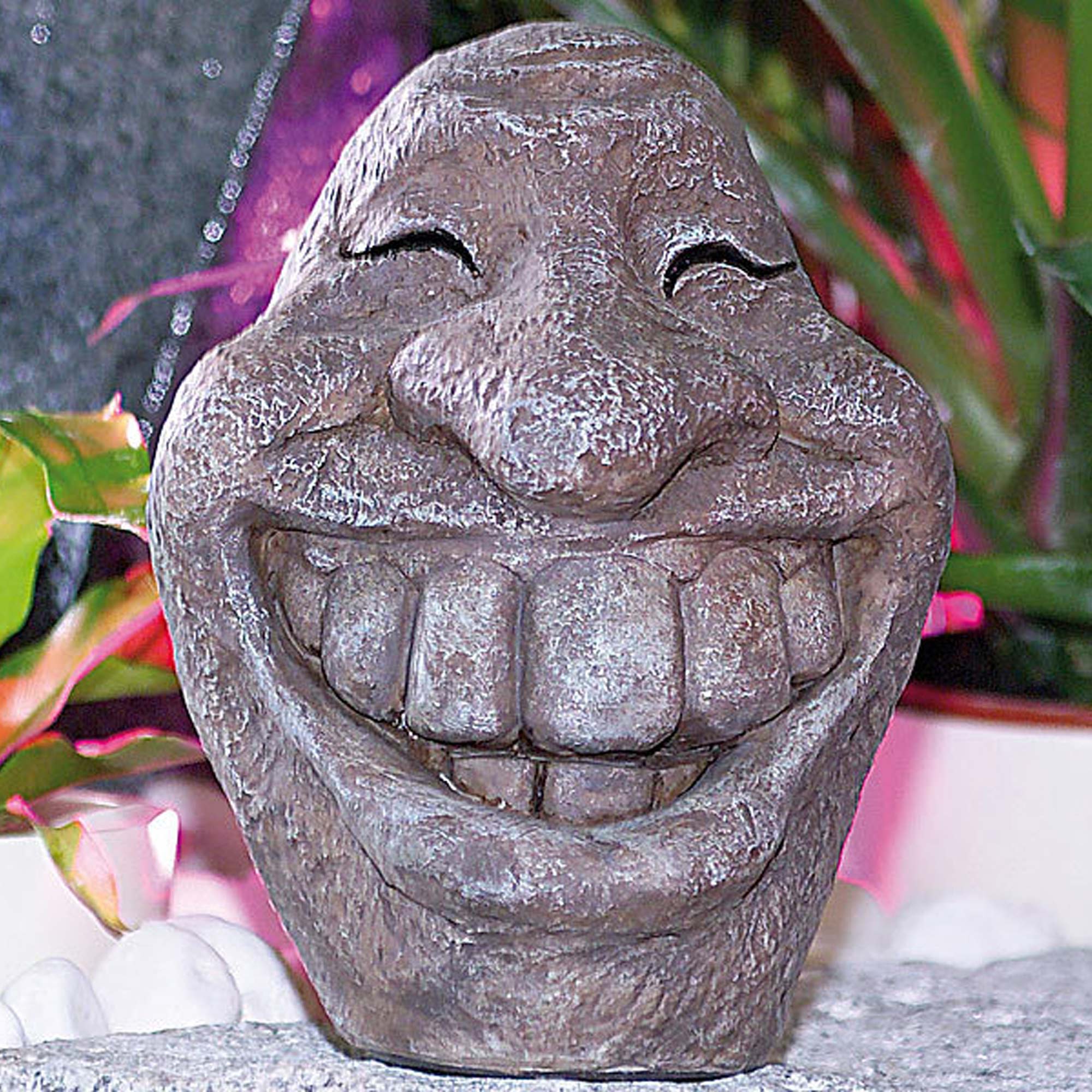 Deko Steinfigur - Smiley