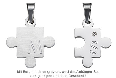 Puzzle Anhängerset für Paare - mit Gravur 2845 - 1