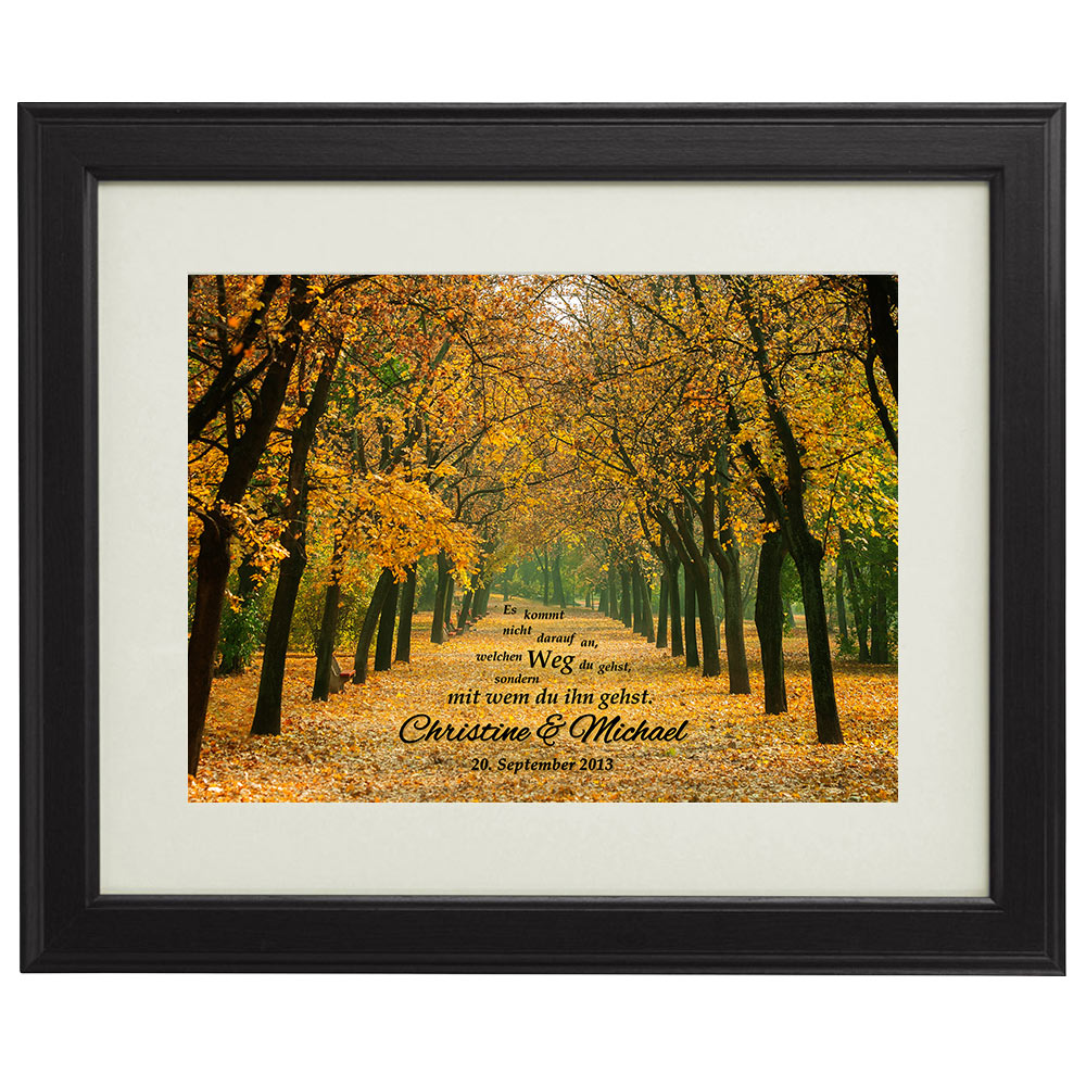 Gemeinsamer Weg Herbstbild - personalisiert 1822