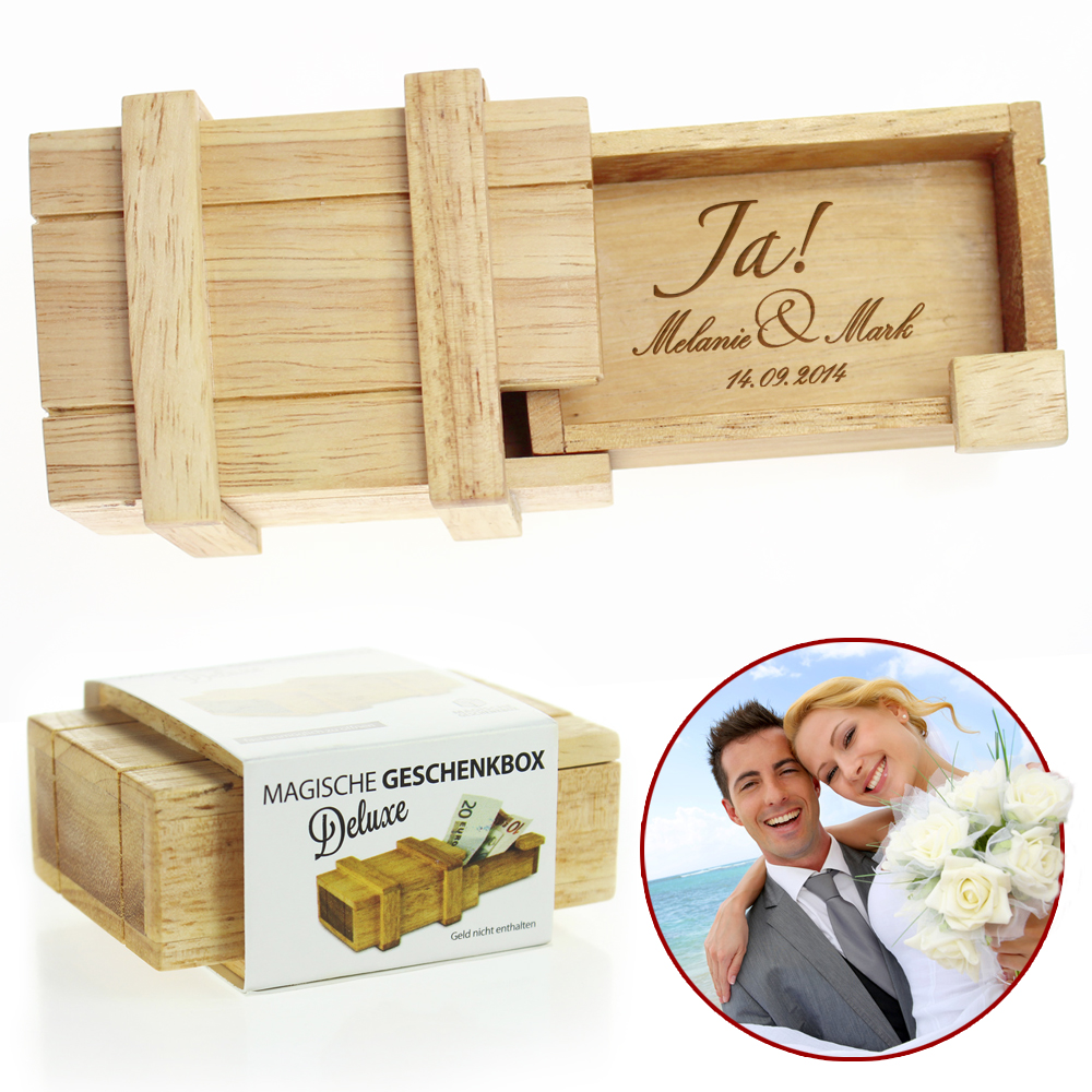 Magische IQ Box Deluxe zur Hochzeit - Jawort Gravur 2133