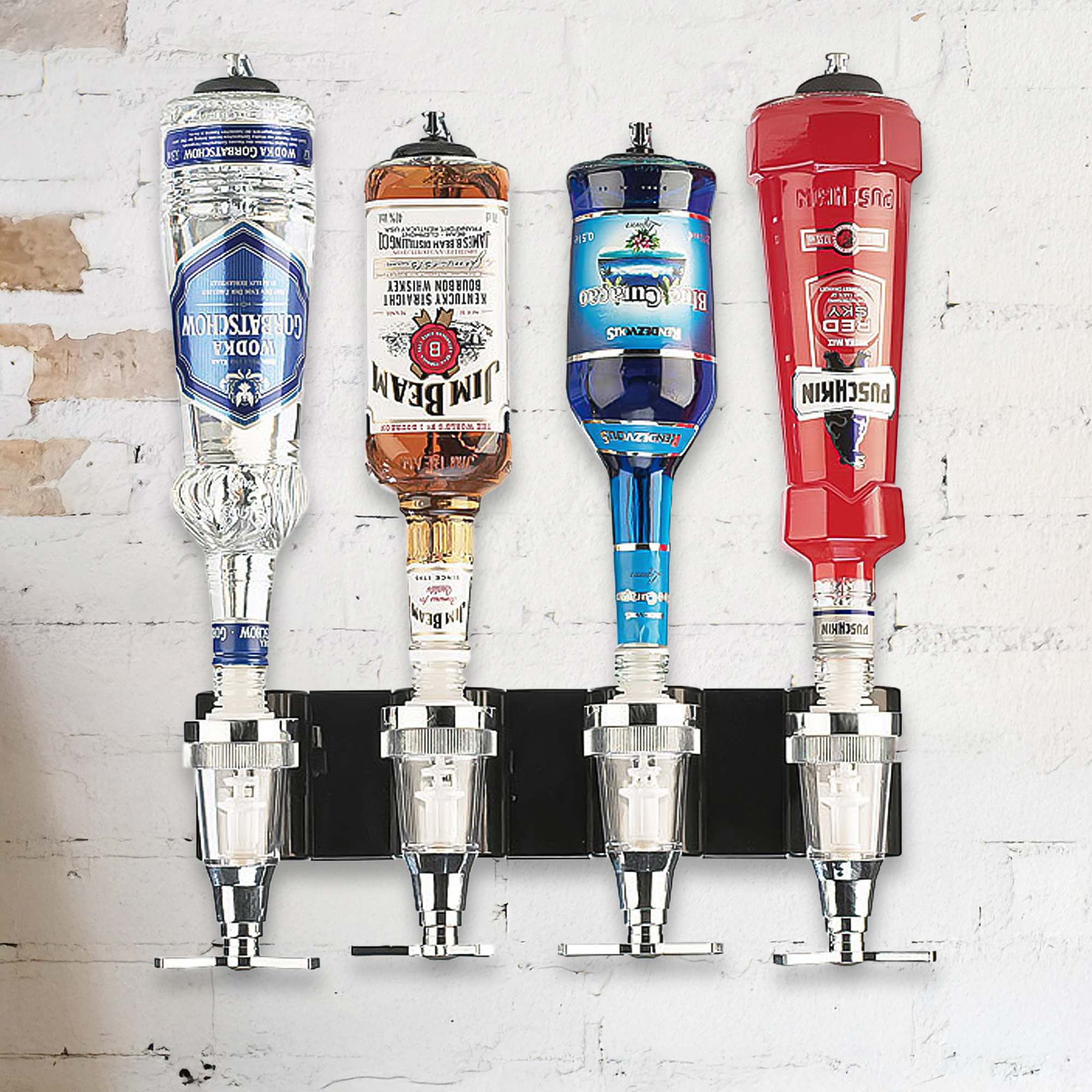 Bar Butler für die Wand - 4er Flaschenhalter