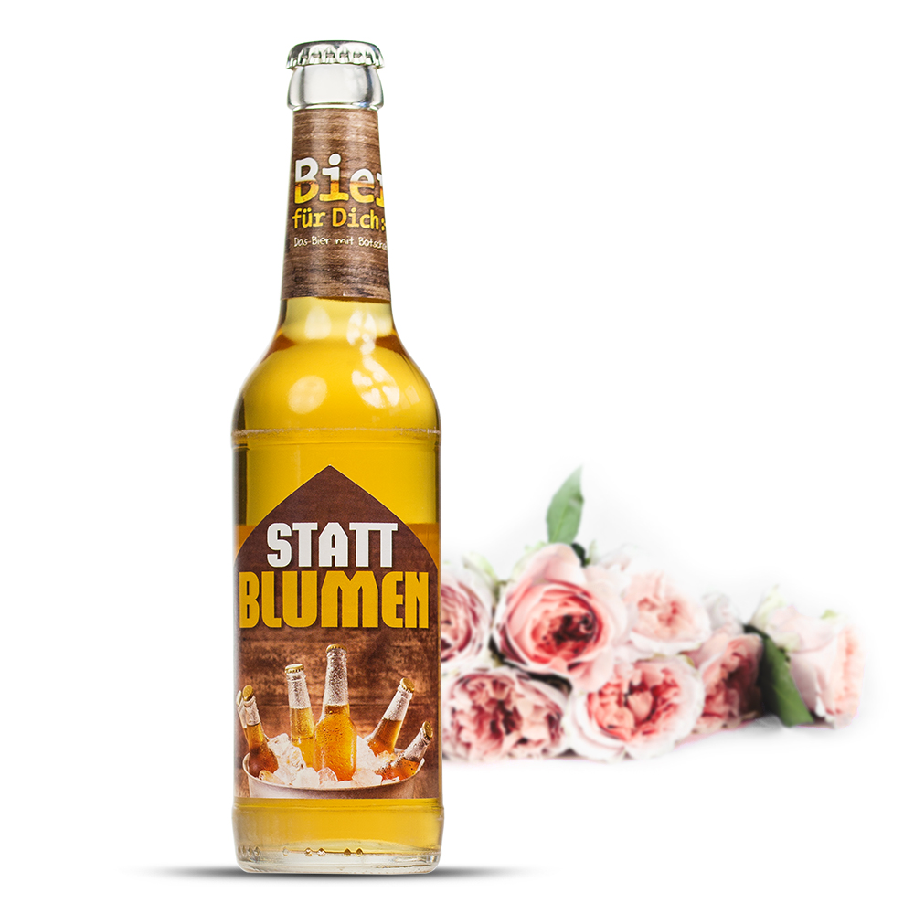 Bierflasche 0,33 l - Bier statt Blumen 3084