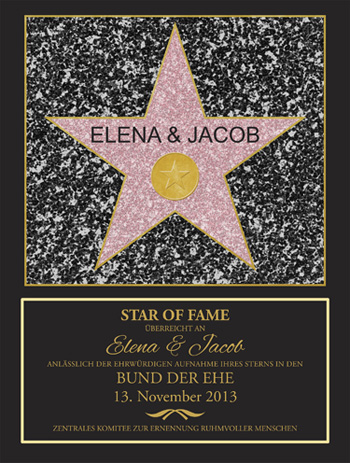 Star of Fame - Hochzeitsbild