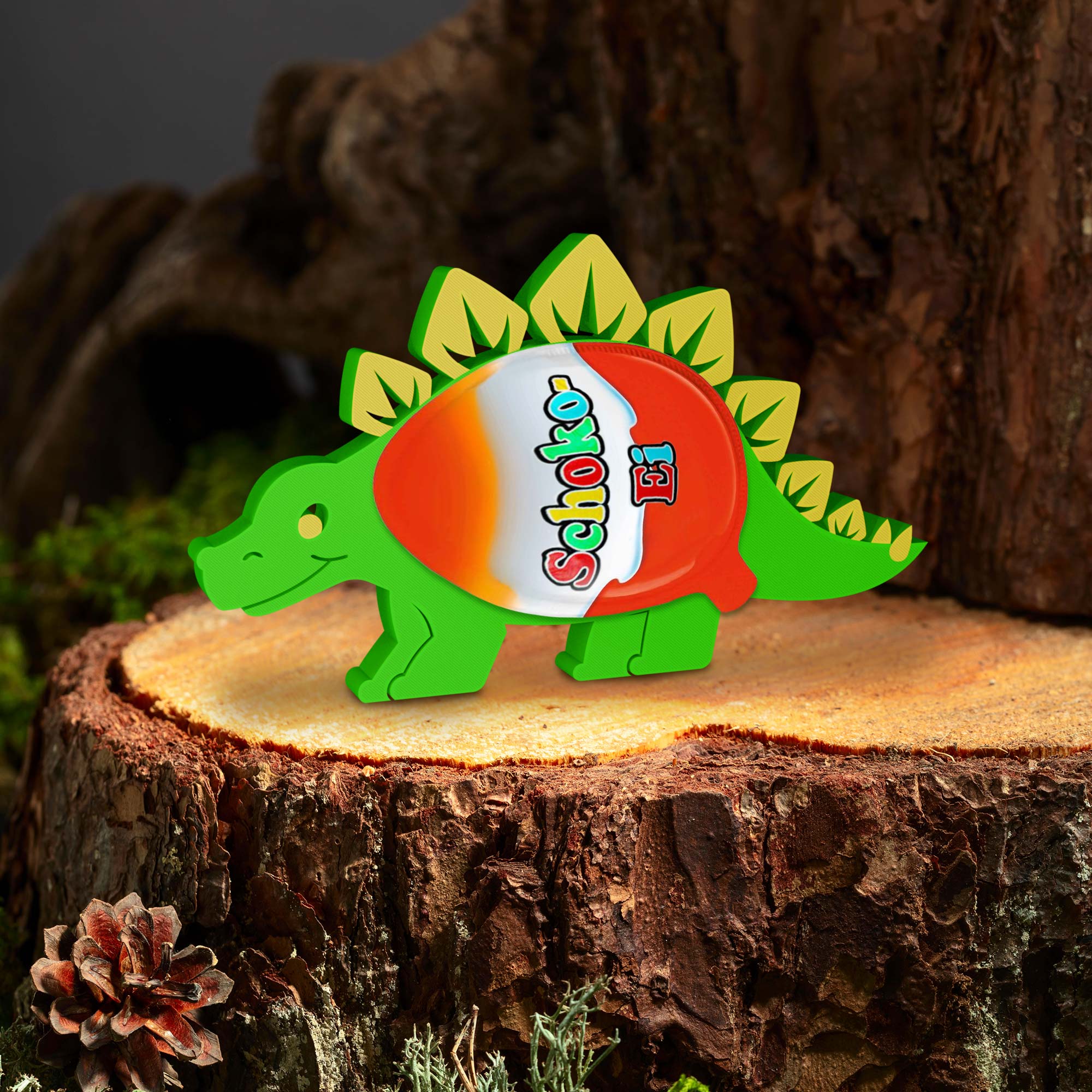 Dinosaurier Ü-Ei Halter Bunt - 3er Set