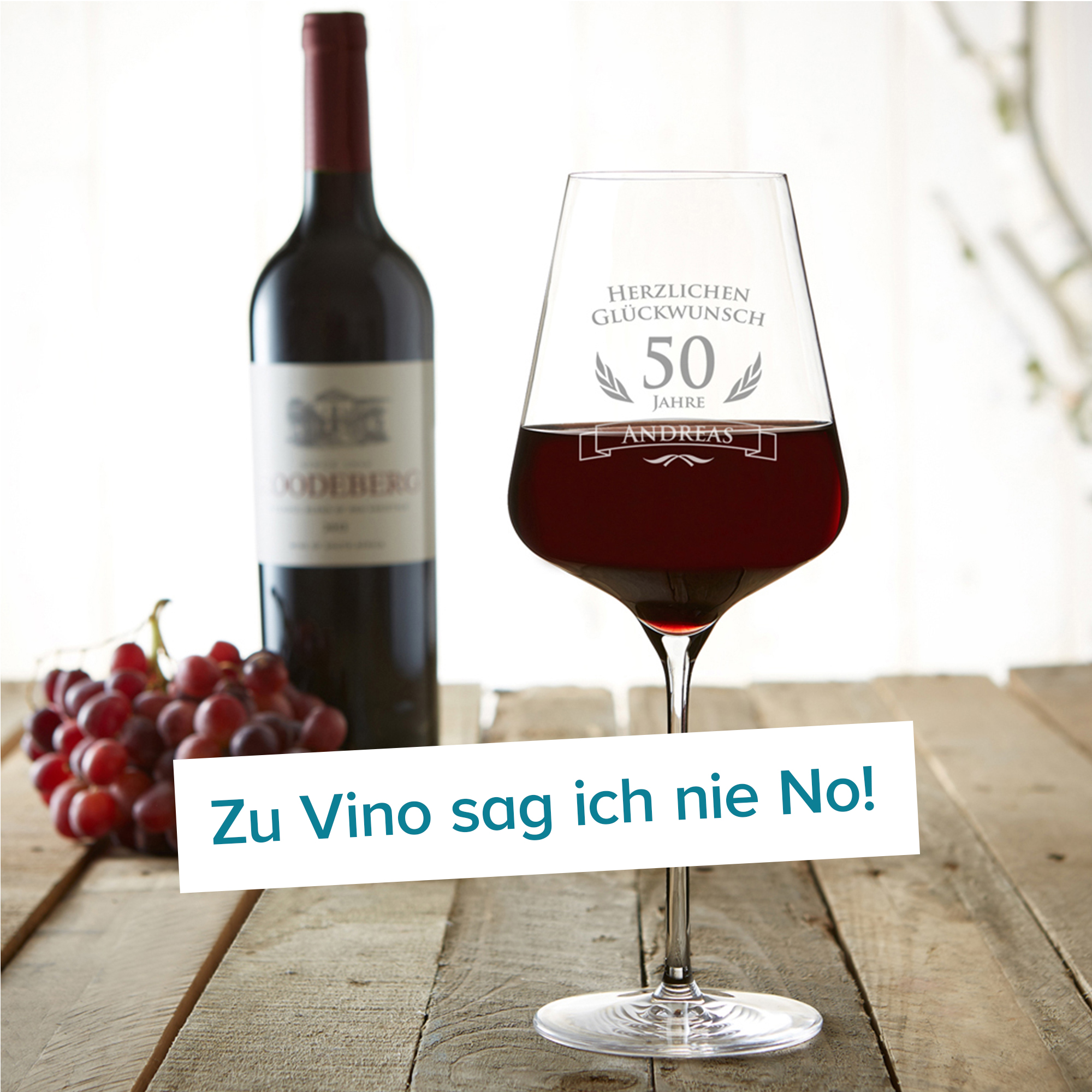 Weinglas zum 50. Geburtstag 1382 - 6
