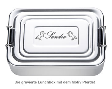 Gravierte Lunchbox für Mädchen - quadratisch 2576 - 1