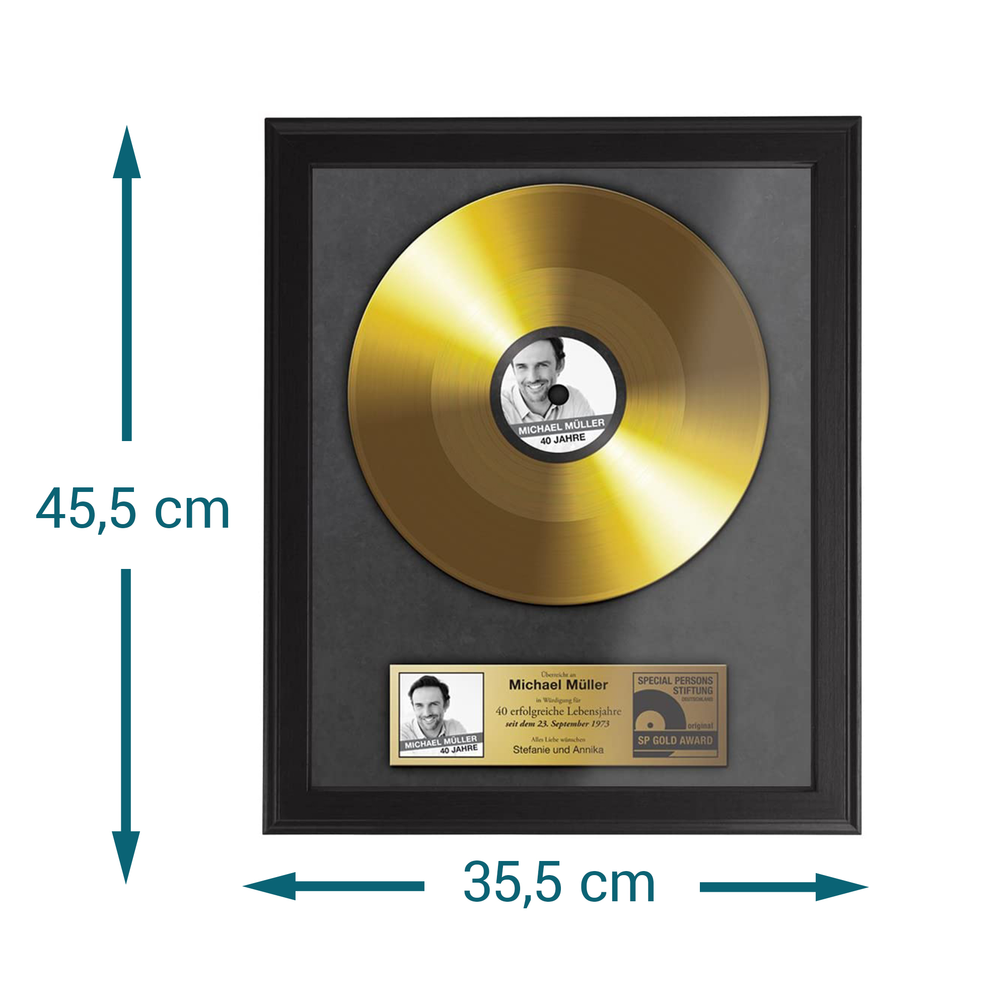 Goldene Schallplatte - personalisiertes Bild