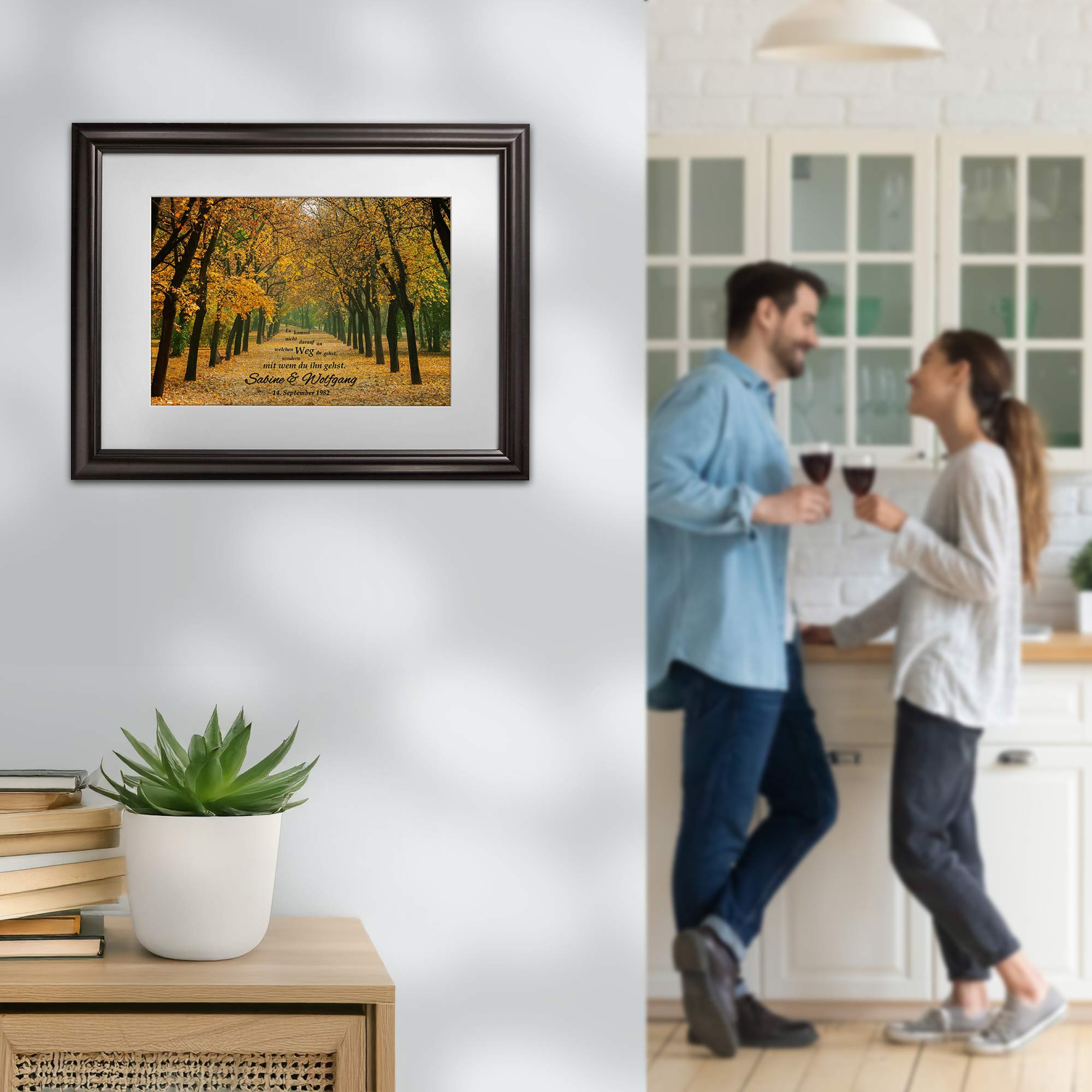 Gemeinsamer Weg Herbstbild - personalisiert