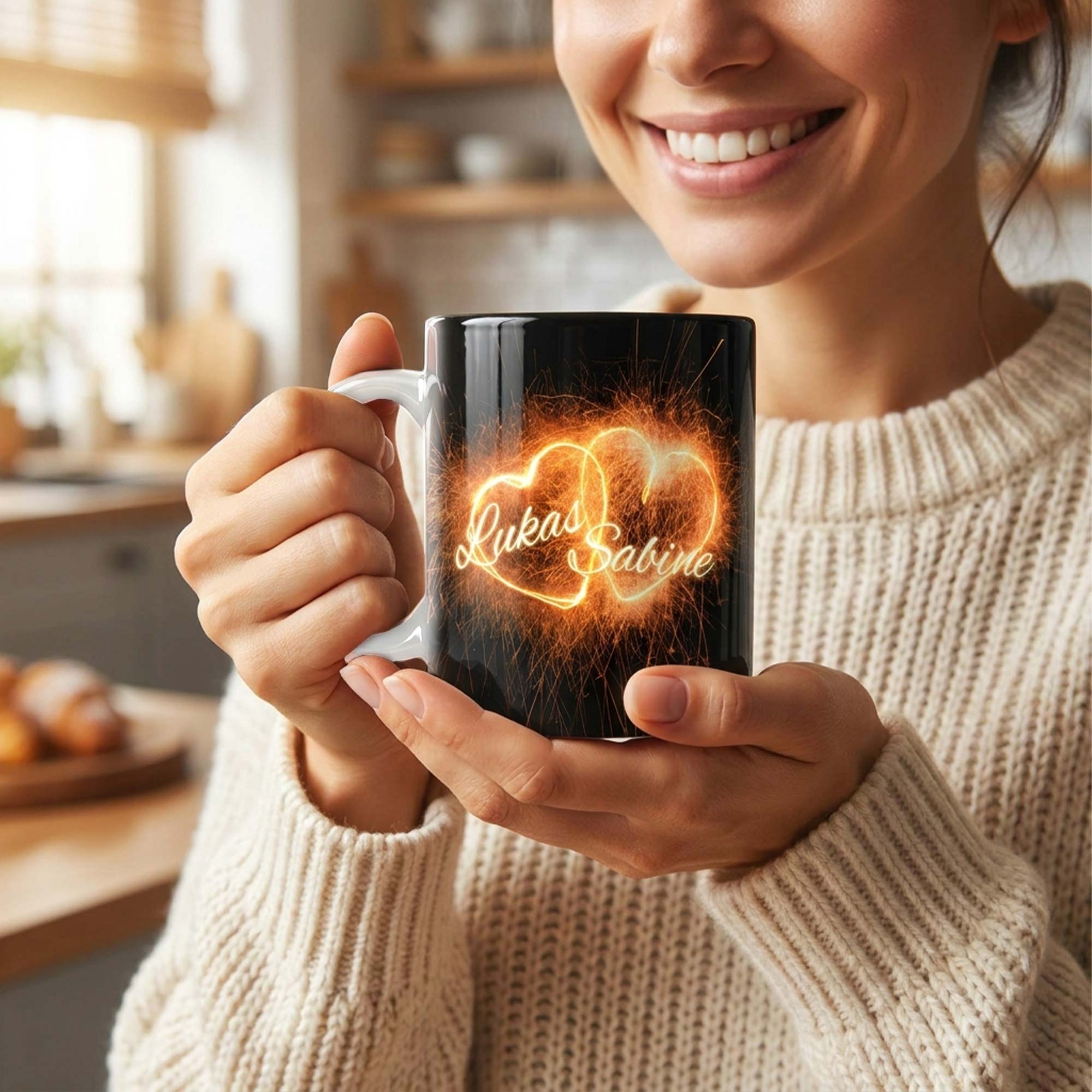 Feuerwerk der Liebe - personalisierte Tasse Feuerwerk der Liebe - personalisierte Tasse